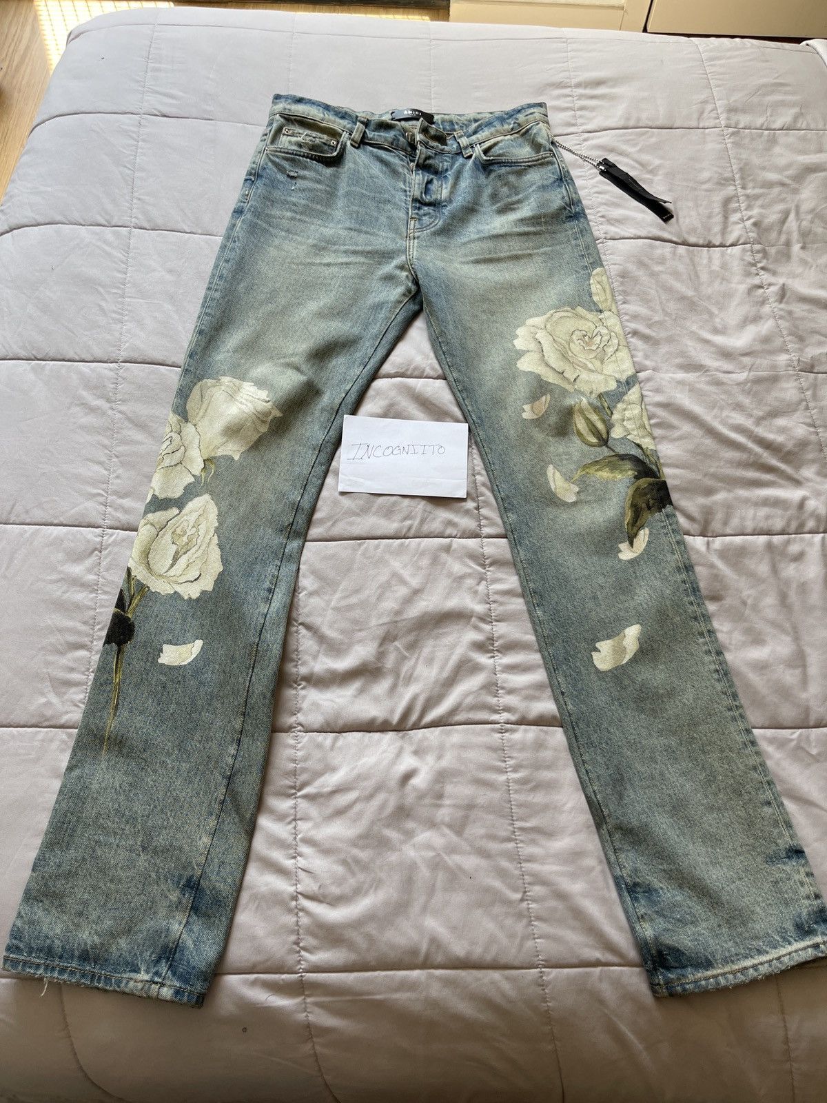 Flower Painted Relaxed Jean