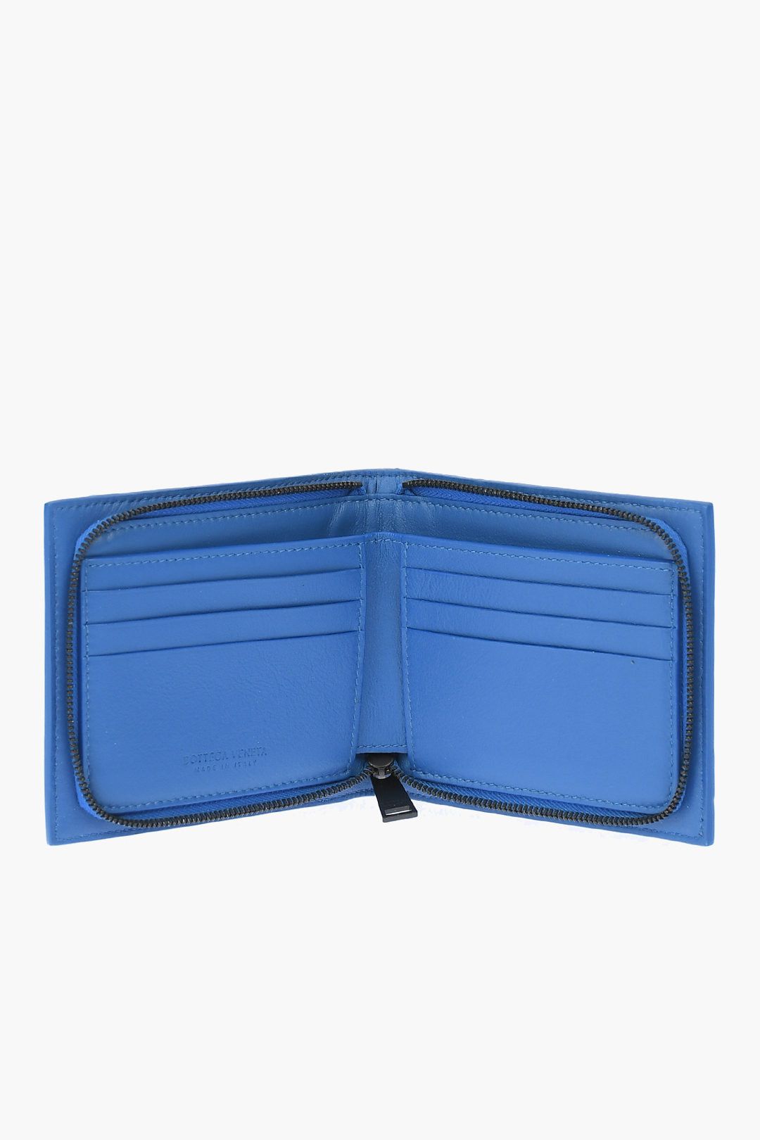 Bottega Veneta Leather Wallet in Blue Size ONE SIZE - 3 Thumbnail