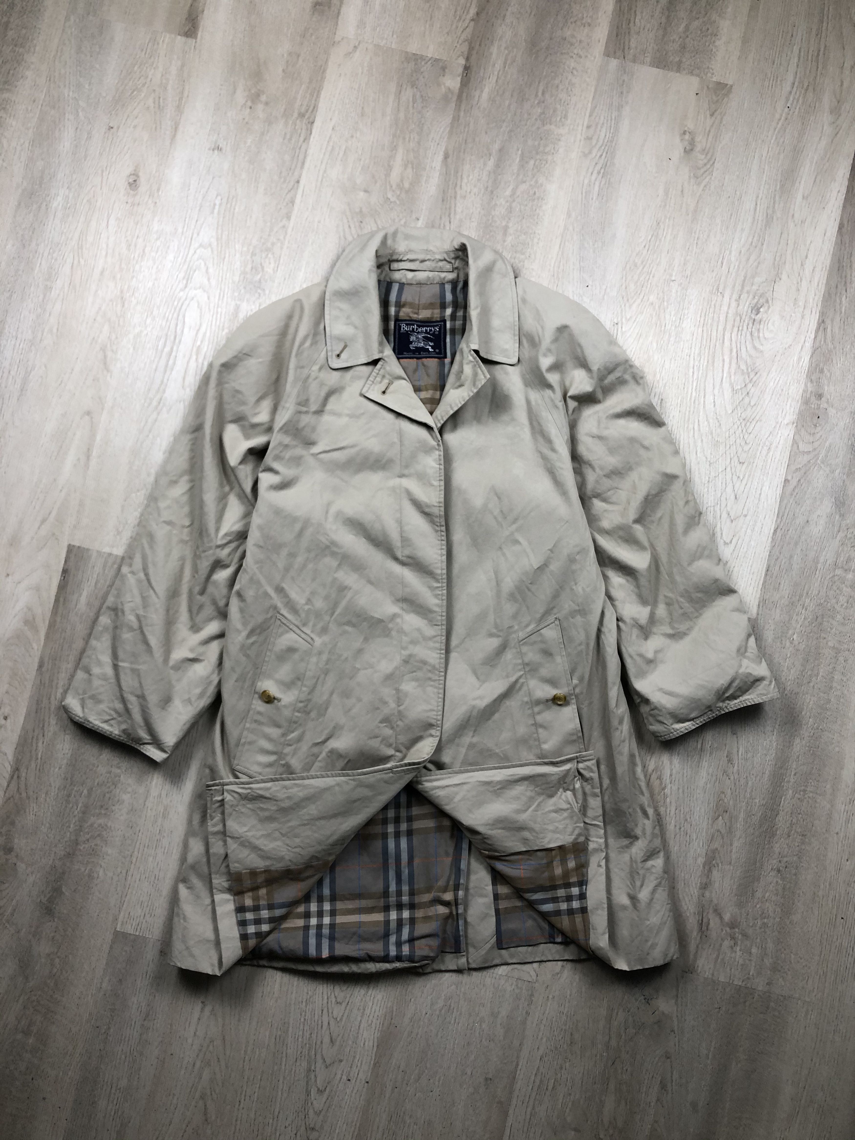 Burberry Vintage Womens Nova Check Trench Coat Jacket