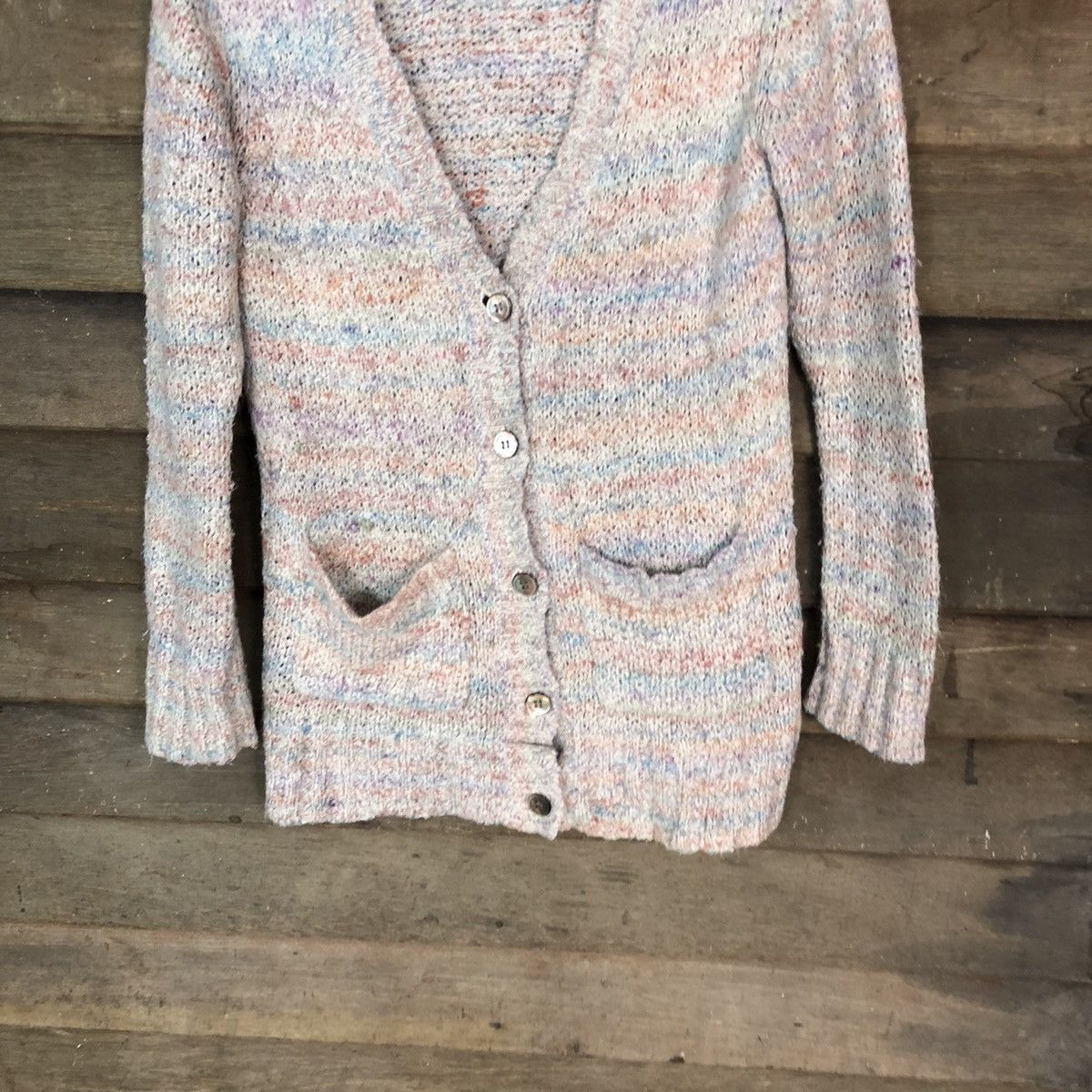 Japanese Brand Wisty Women Grey Cardigan art street fashion #H126 Size M / US 6-8 / IT 42-44 - 3 Thumbnail