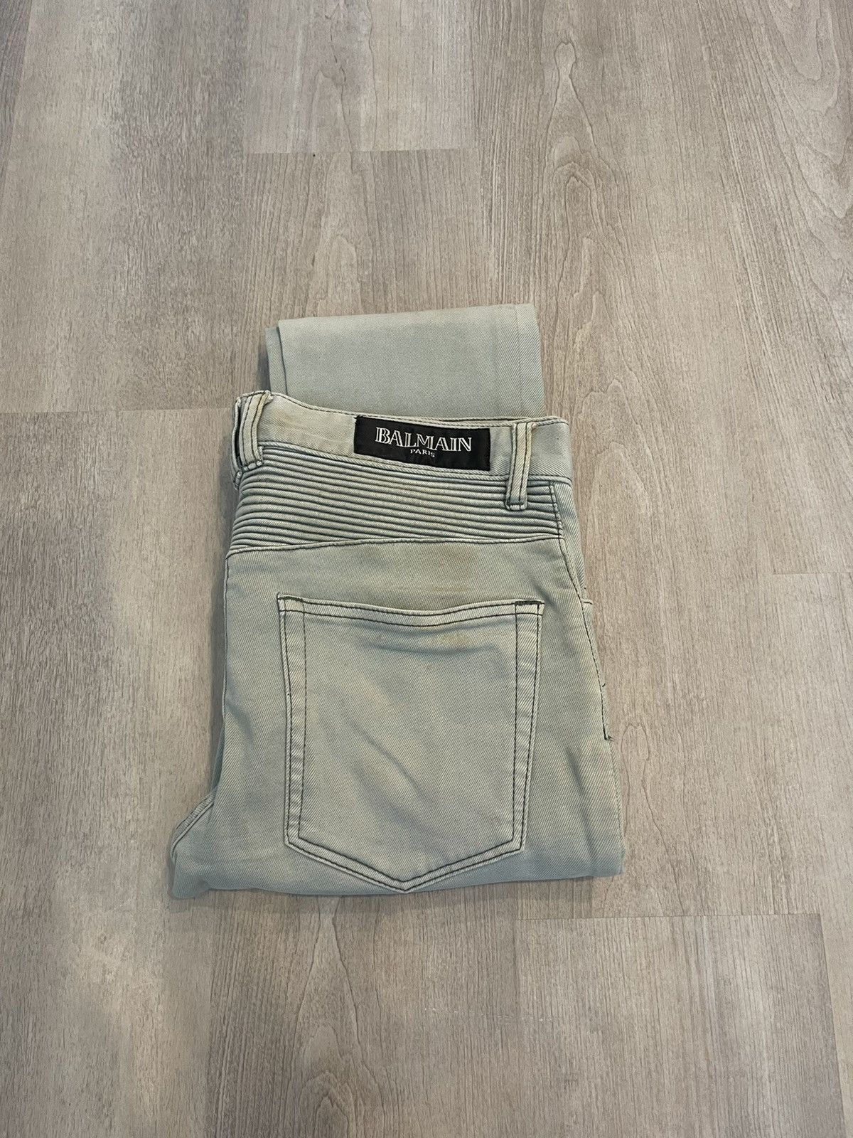 Balmain Green Denim Jeans