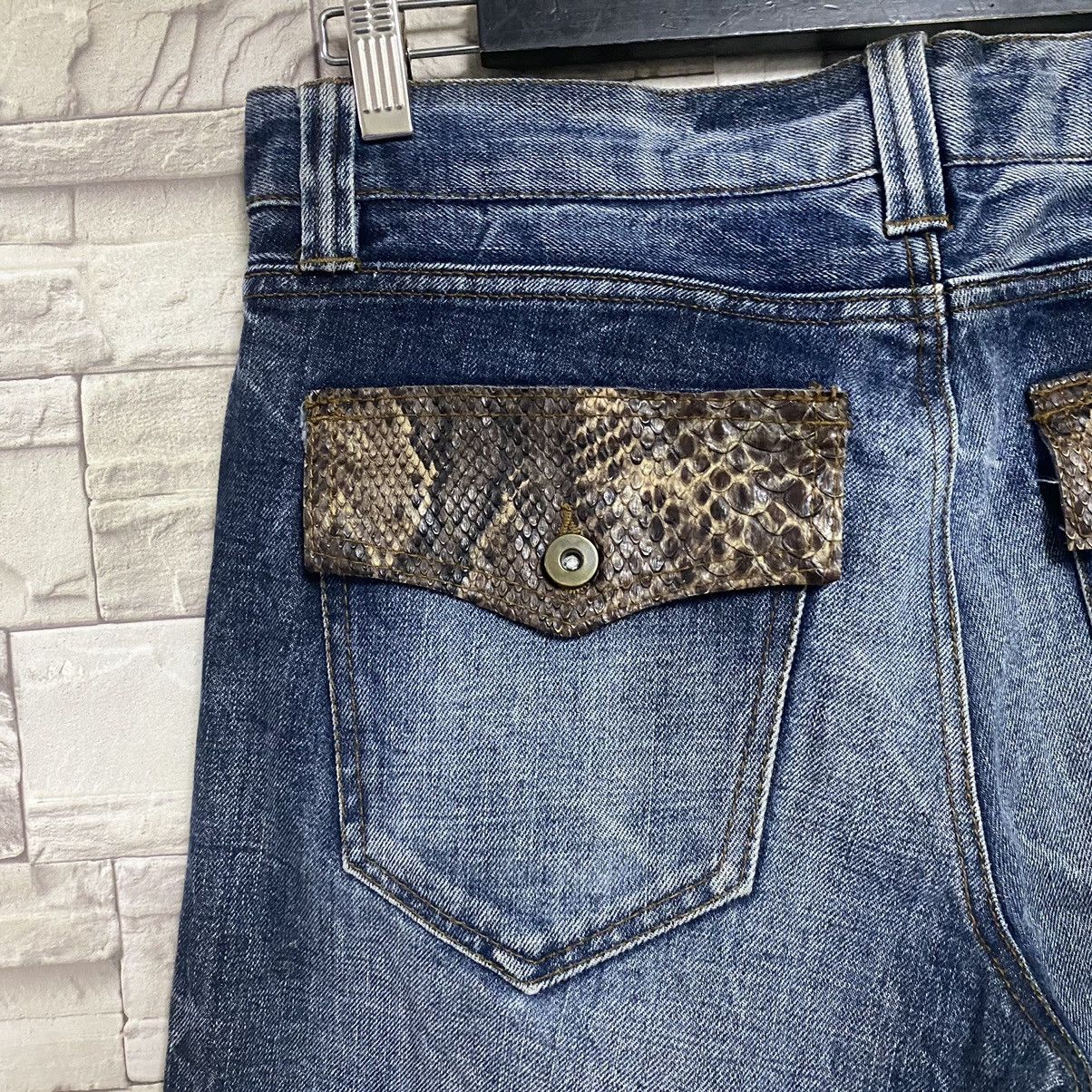 Takeo Kikuchi Takeo Kikuchi Denim Snake Skin Flap Flare Jeans Size US 33 - 13 Thumbnail