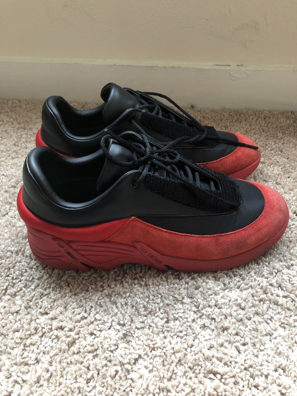 raf simons shoes silver