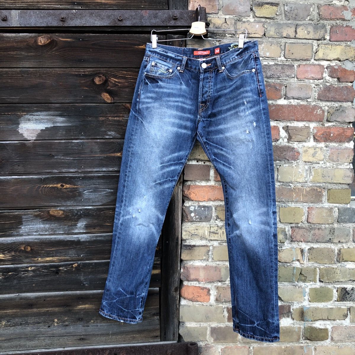 Christian Audigier × Ed Hardy × Vintage Rare Ed Hardy Jeans Denim Embroidery Wolf Tiger Y2K Vintage Size US 32 / EU 48 - 6 Thumbnail