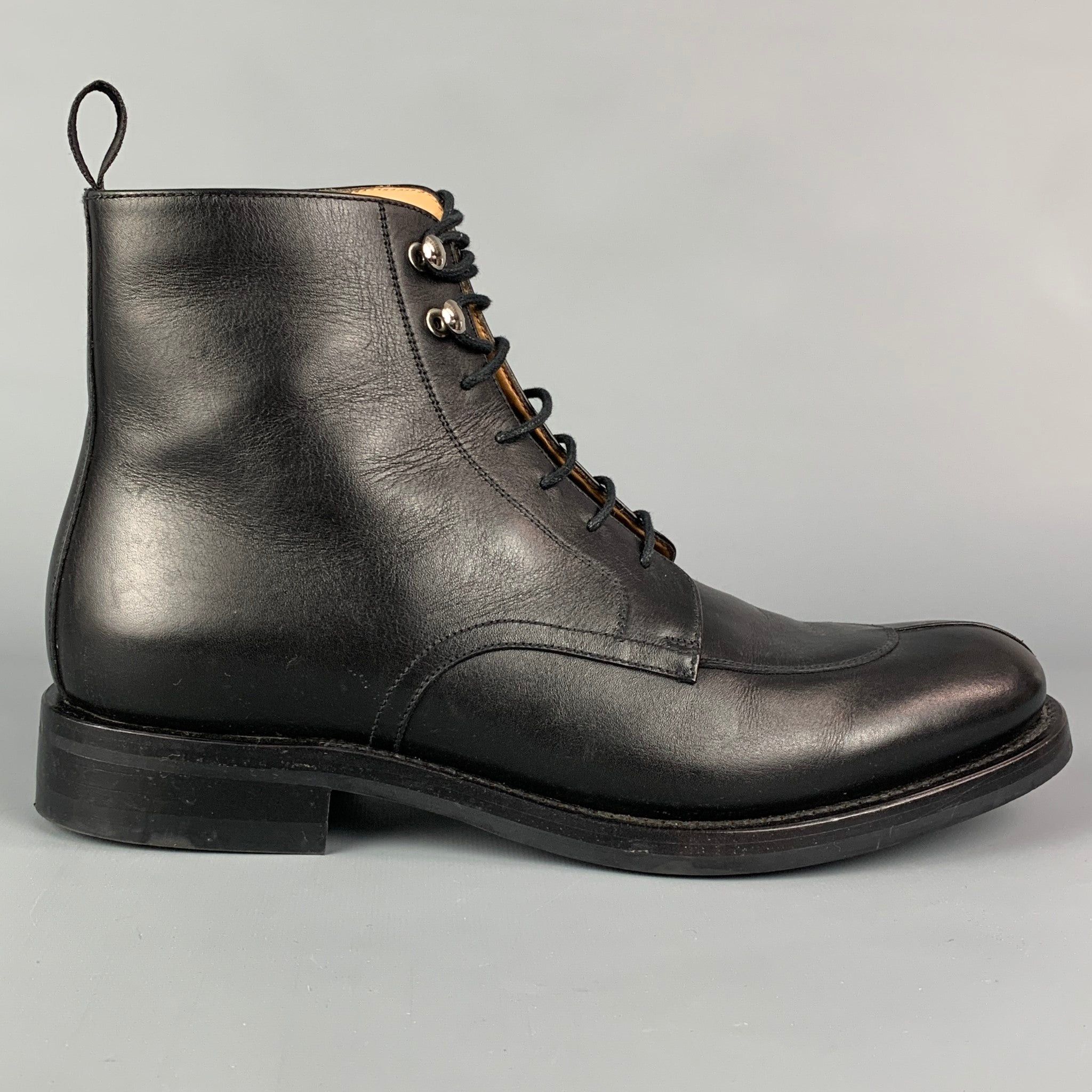Okeeffe Black Leather Split Toe Ankle Boots | Grailed