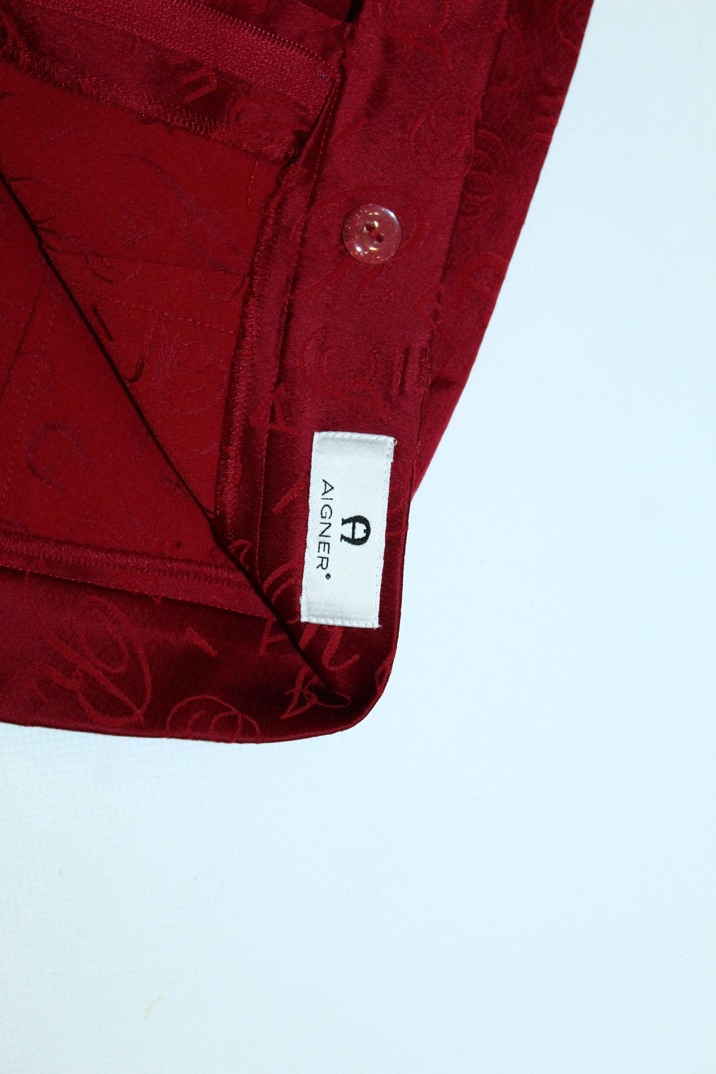 Aigner × Etienne Aigner Aigner Monogram Acetat Nylon Blend Casual Pants Size 26" / US 2 / IT 38 - 3 Thumbnail