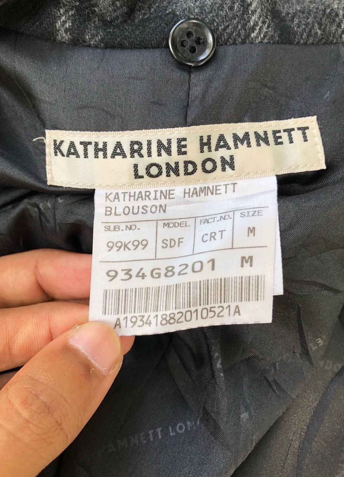 Katharine Hamnett London 🔥Katharine Hamnett London Nova Check Military Design Jacket Size US M / EU 48-50 / 2 - 13 Thumbnail