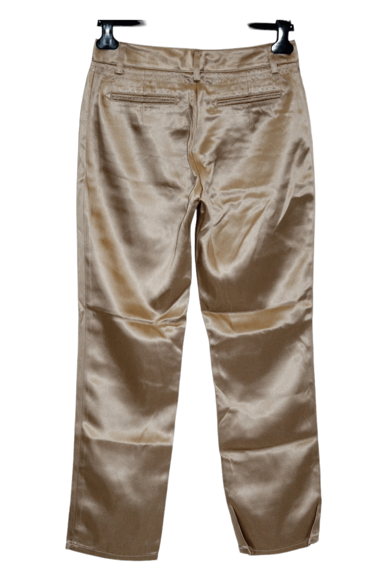 Roberto Cavalli Class by Roberto Cavalli Gold Satin Relaxed Fit Pants Size 30" / US 8 / IT 44 - 2 Thumbnail