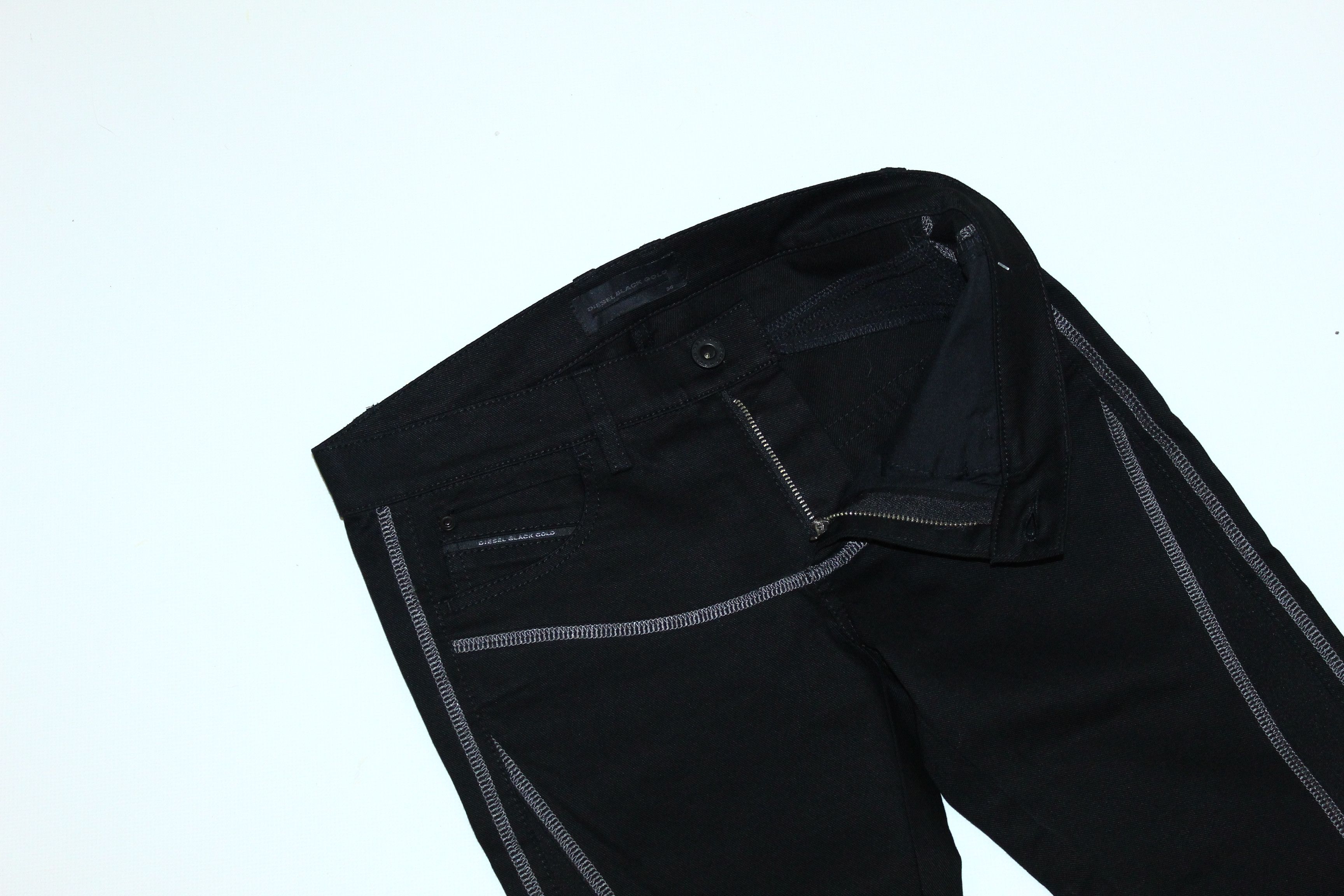 Diesel Black Gold Diesel Black Gold Skinny Seditionaries Biker Jeans Size US 26 / EU 42 - 3 Thumbnail