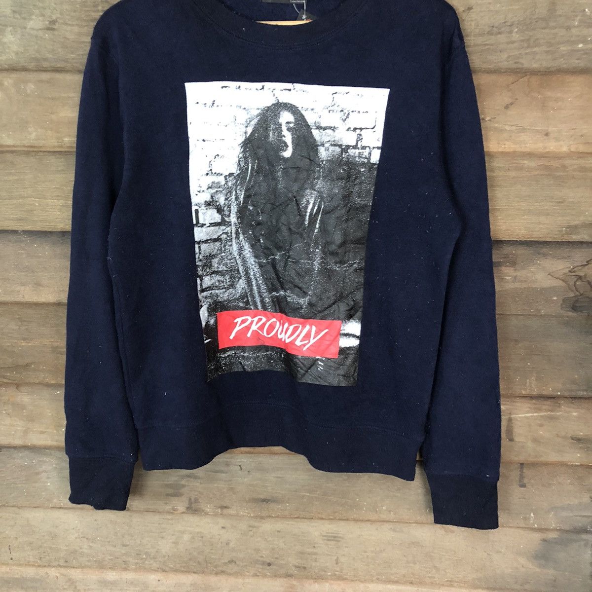 Japanese Brand Bluegill proudly box logo Dark blue Sweatshirt #4763 Size US M / EU 48-50 / 2 - 3 Thumbnail