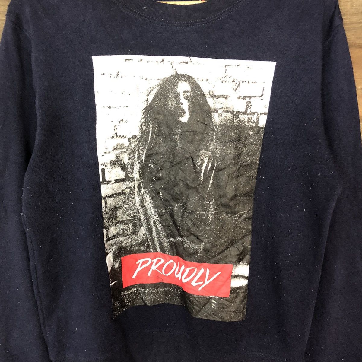 Japanese Brand Bluegill proudly box logo Dark blue Sweatshirt #4763 Size US M / EU 48-50 / 2 - 6 Thumbnail