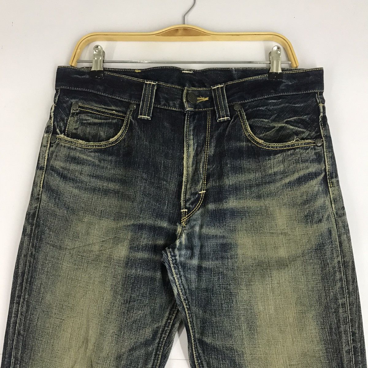 Lee Lee Raiders Bootcut Distressed Japan denim pants Size US 32 / EU 48 - 2 Thumbnail