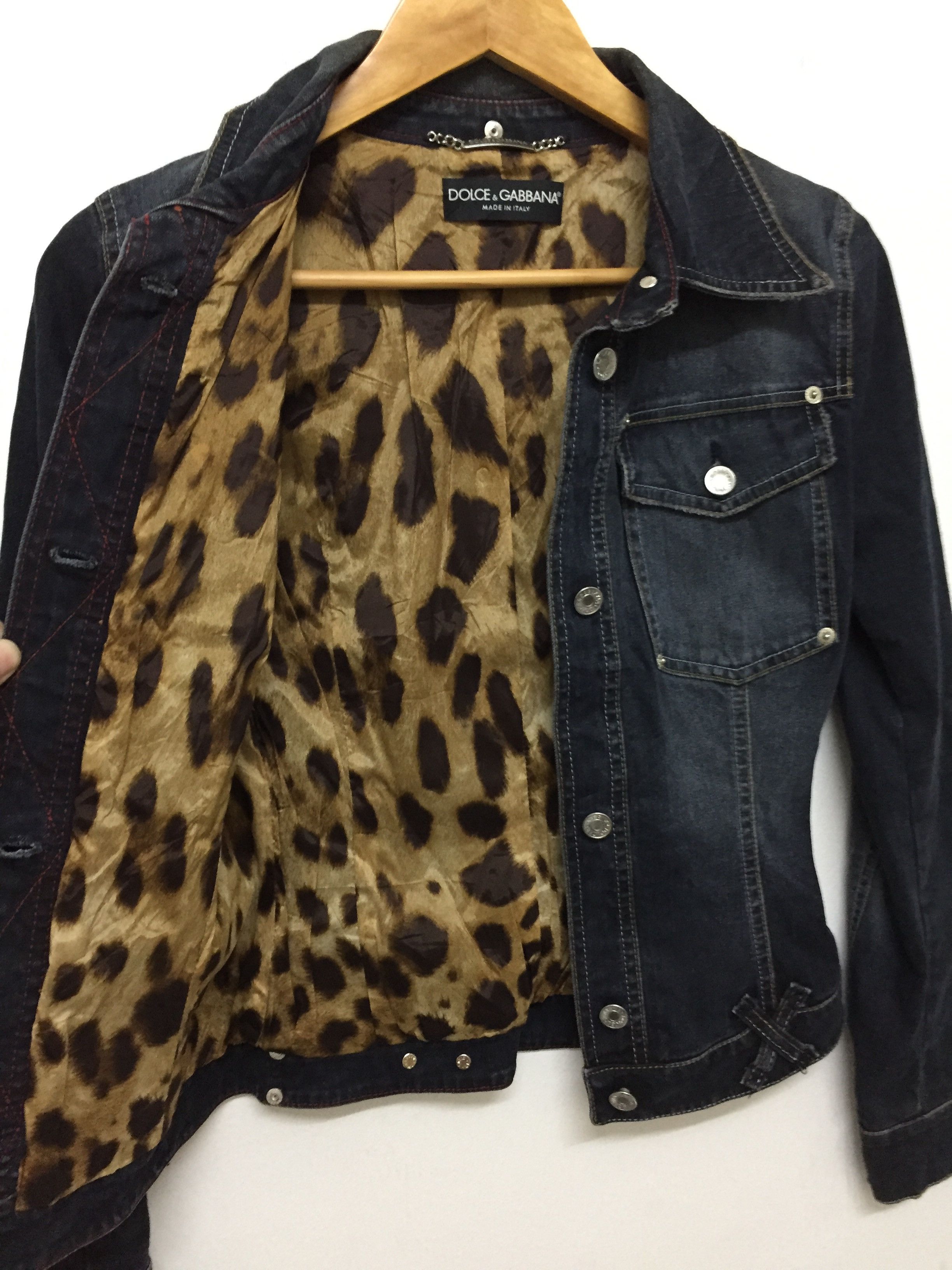 Dolce & Gabbana Vtg Leopard Metal plate jacket Size XS / US 0-2 / IT 36-38 - 7 Thumbnail