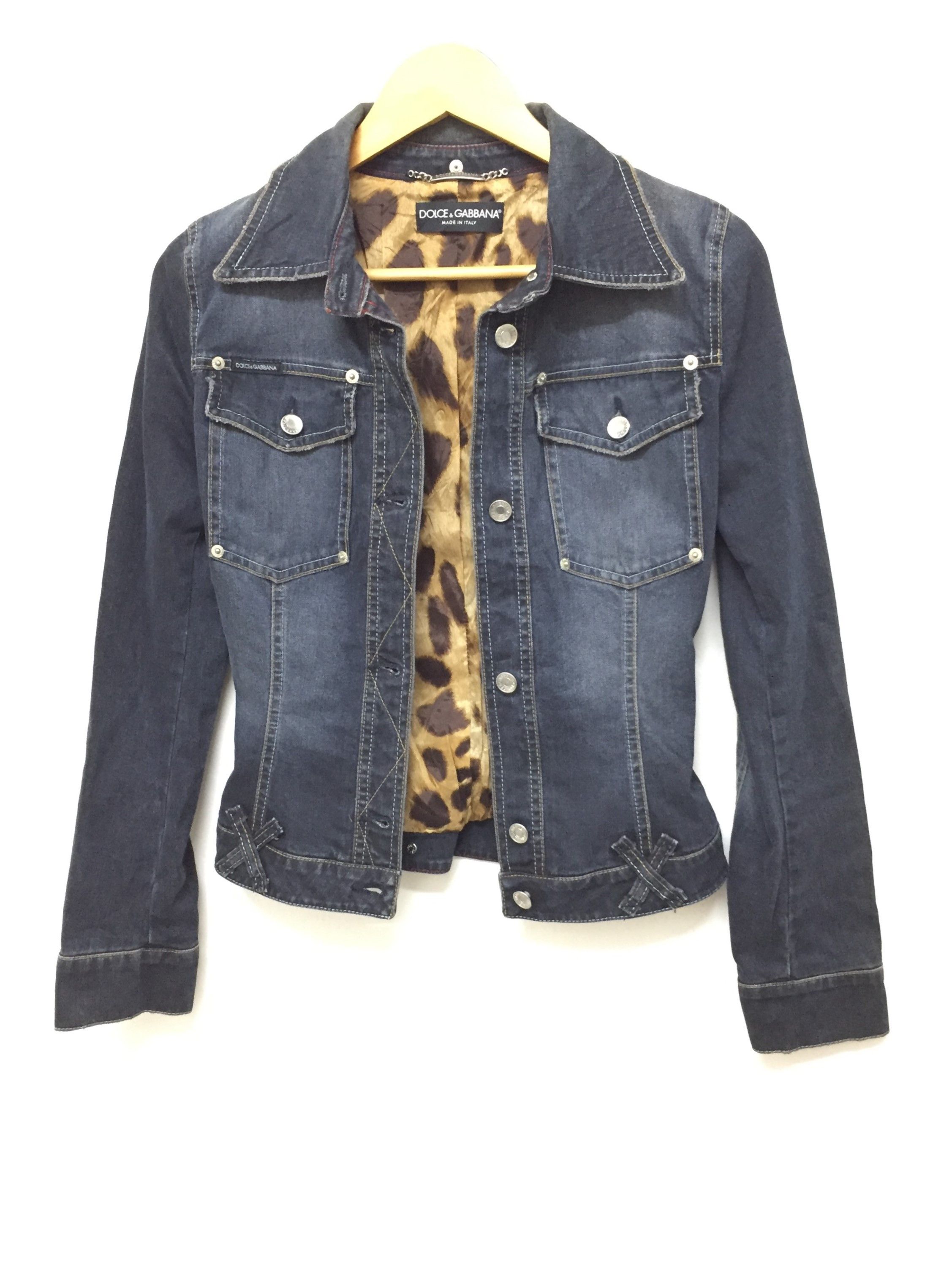 Dolce & Gabbana Vtg Leopard Metal plate jacket Size XS / US 0-2 / IT 36-38 - 1 Thumbnail