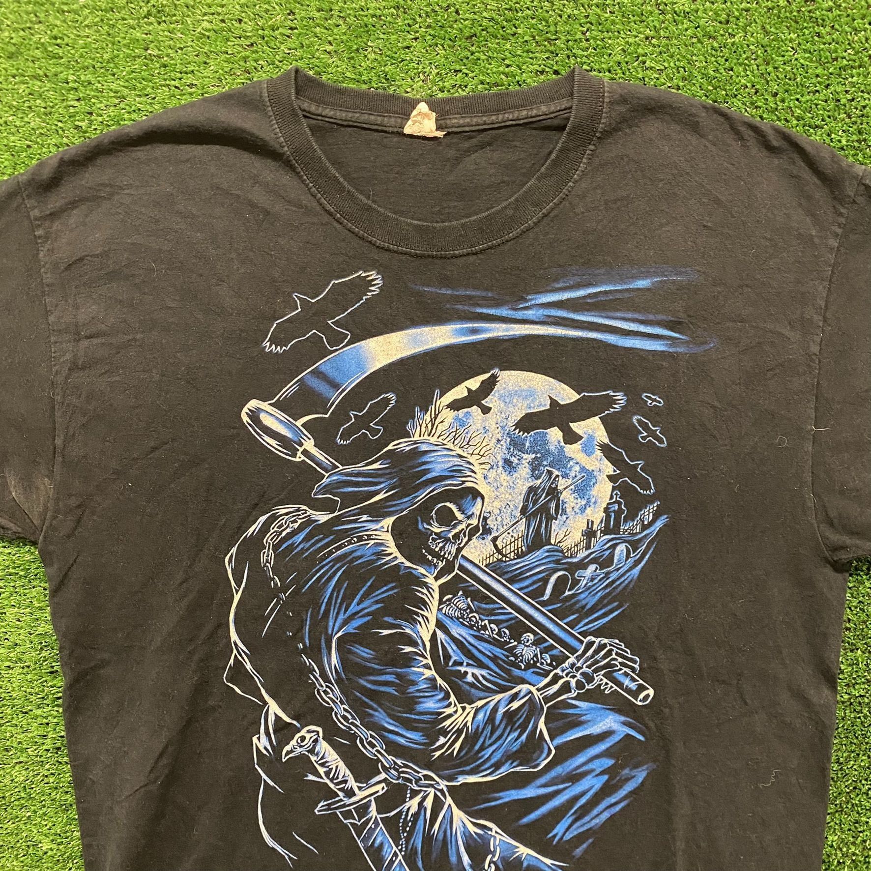 Other Grim Reaper Graveyard Vintage Punk Emo T-Shirt Size US L / EU 52-54 / 3 - 2 Thumbnail