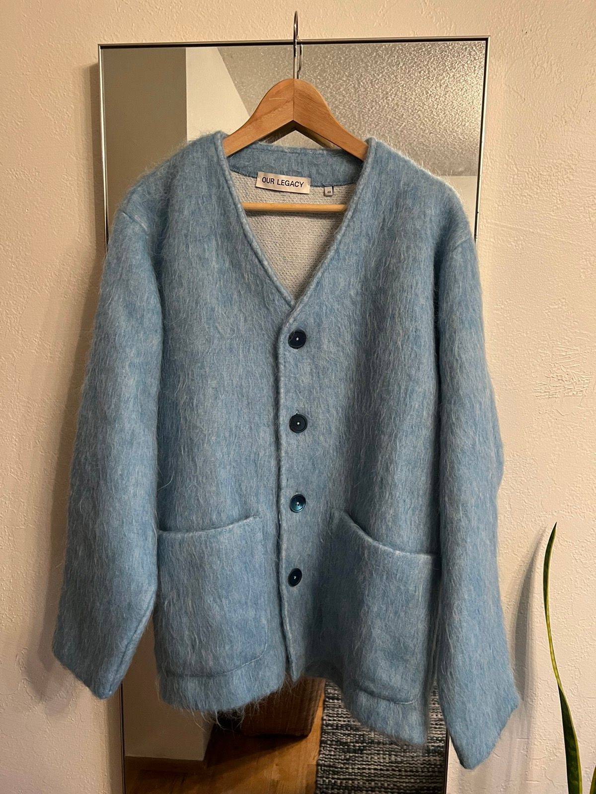 Our Legacy Cardigan baby blue mohair | Grailed