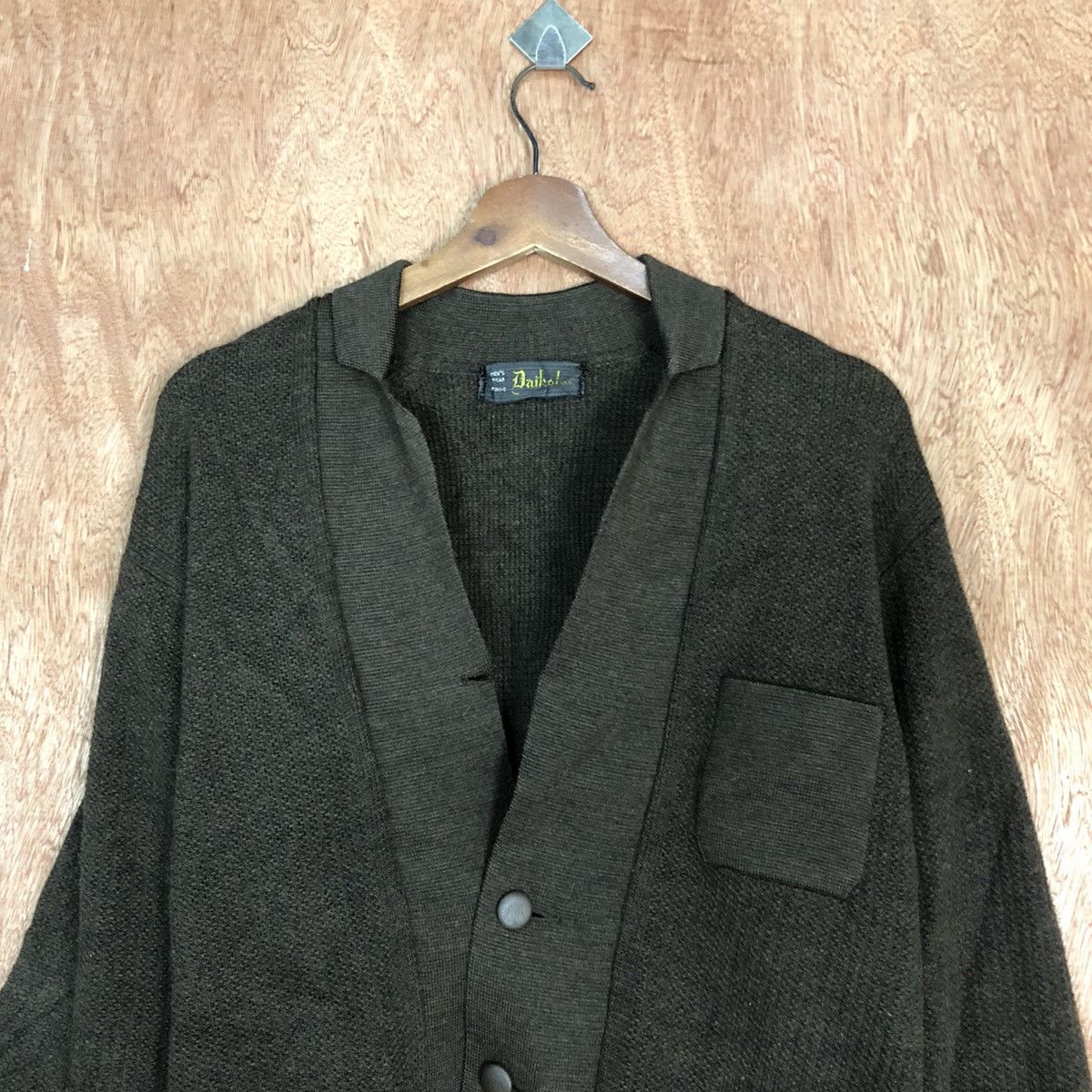 Homespun Knitwear Daikoku Brown japan vintage Cardigan knitwear #H138 Size US M / EU 48-50 / 2 - 9 Thumbnail