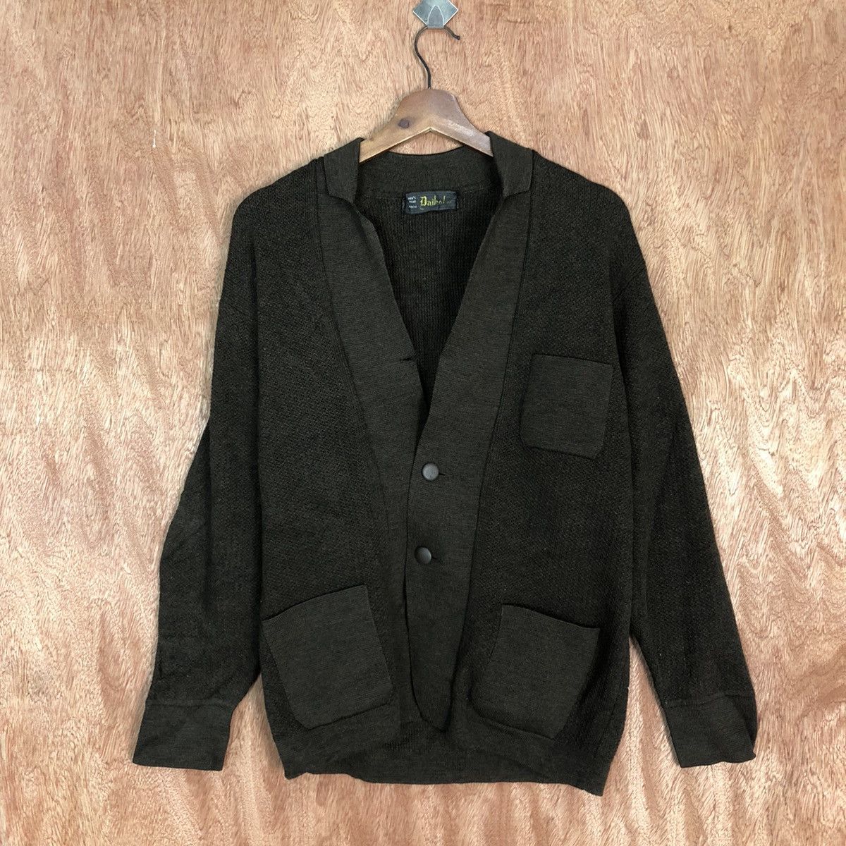 Homespun Knitwear Daikoku Brown japan vintage Cardigan knitwear #H138 Size US M / EU 48-50 / 2 - 3 Thumbnail