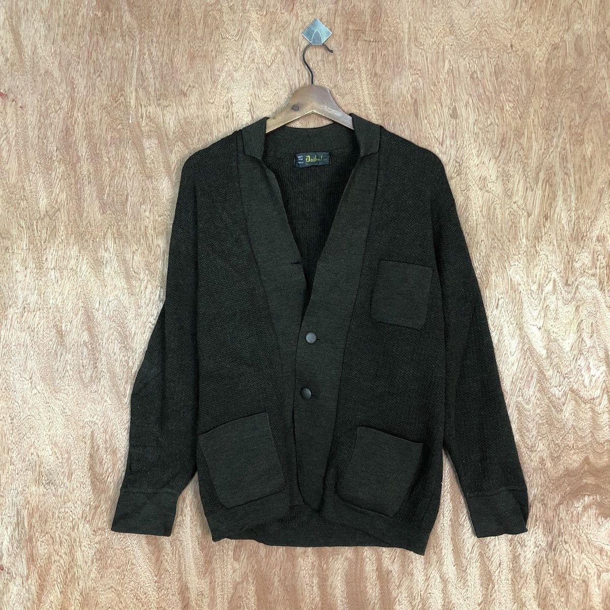 Homespun Knitwear Daikoku Brown japan vintage Cardigan knitwear #H138 Size US M / EU 48-50 / 2 - 1 Thumbnail