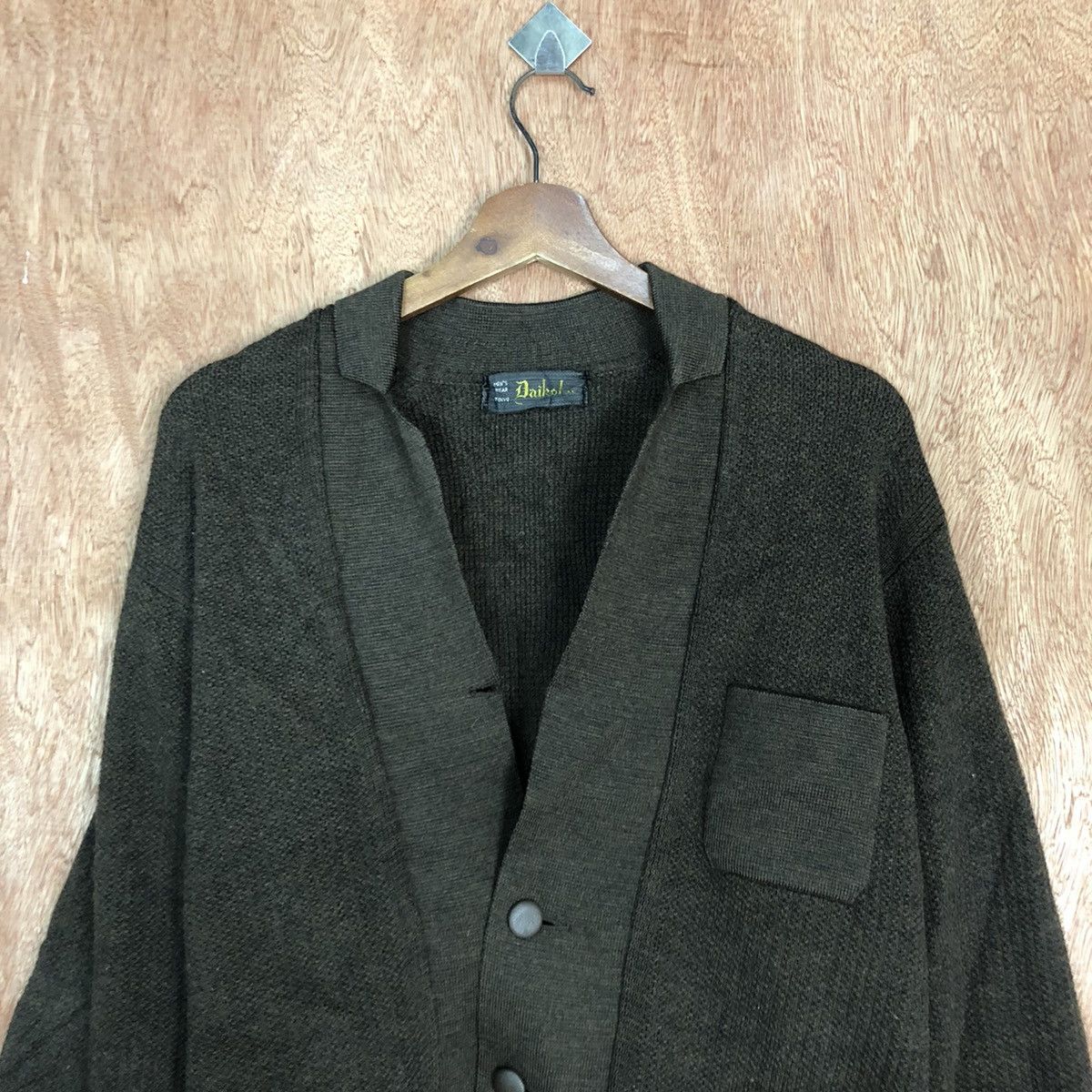 Homespun Knitwear Daikoku Brown japan vintage Cardigan knitwear #H138 Size US M / EU 48-50 / 2 - 2 Thumbnail