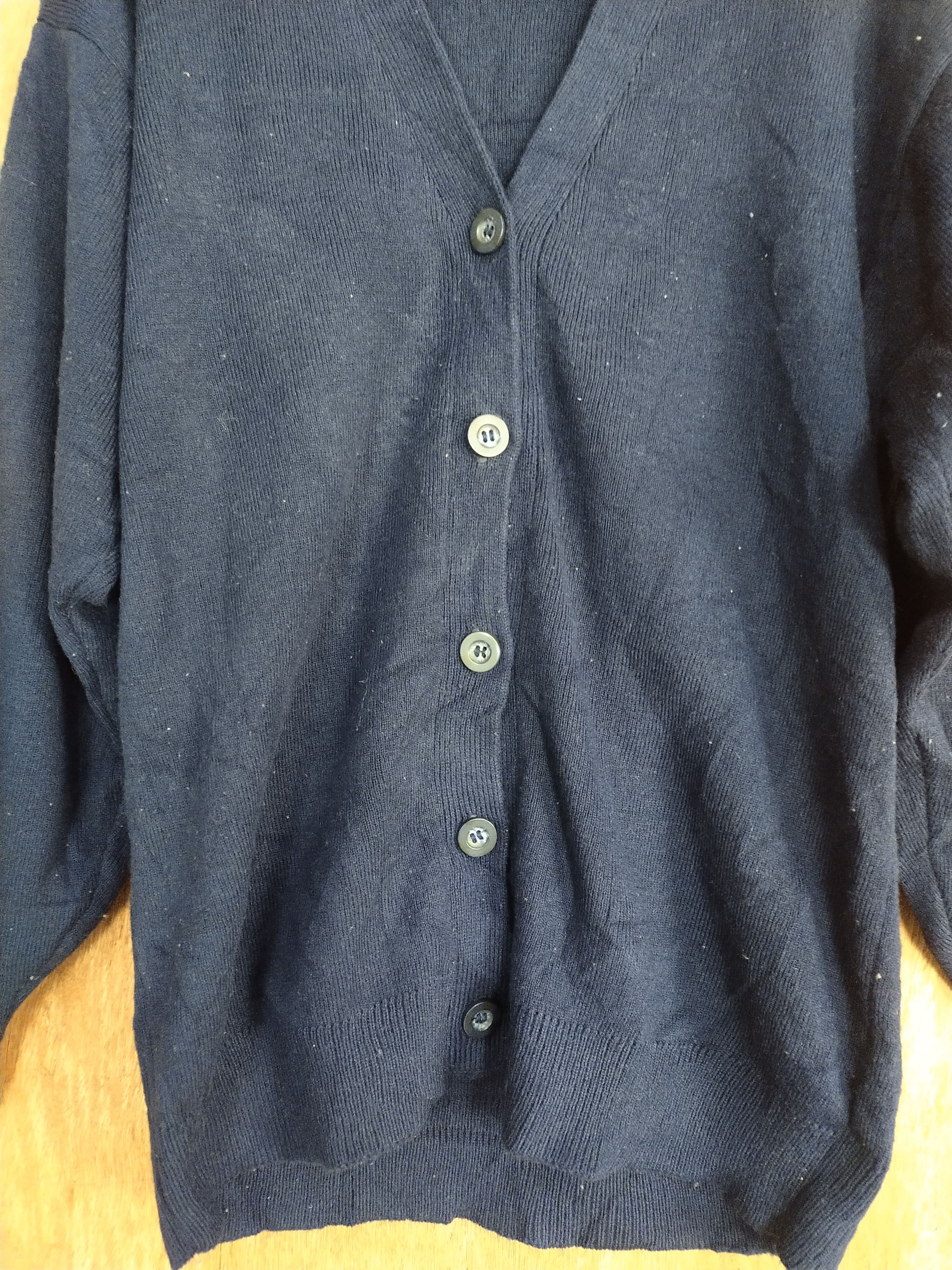 Vintage Up-Tempo Dark Blue japan knitwear Cardigan #S228 Size US M / EU 48-50 / 2 - 5 Thumbnail
