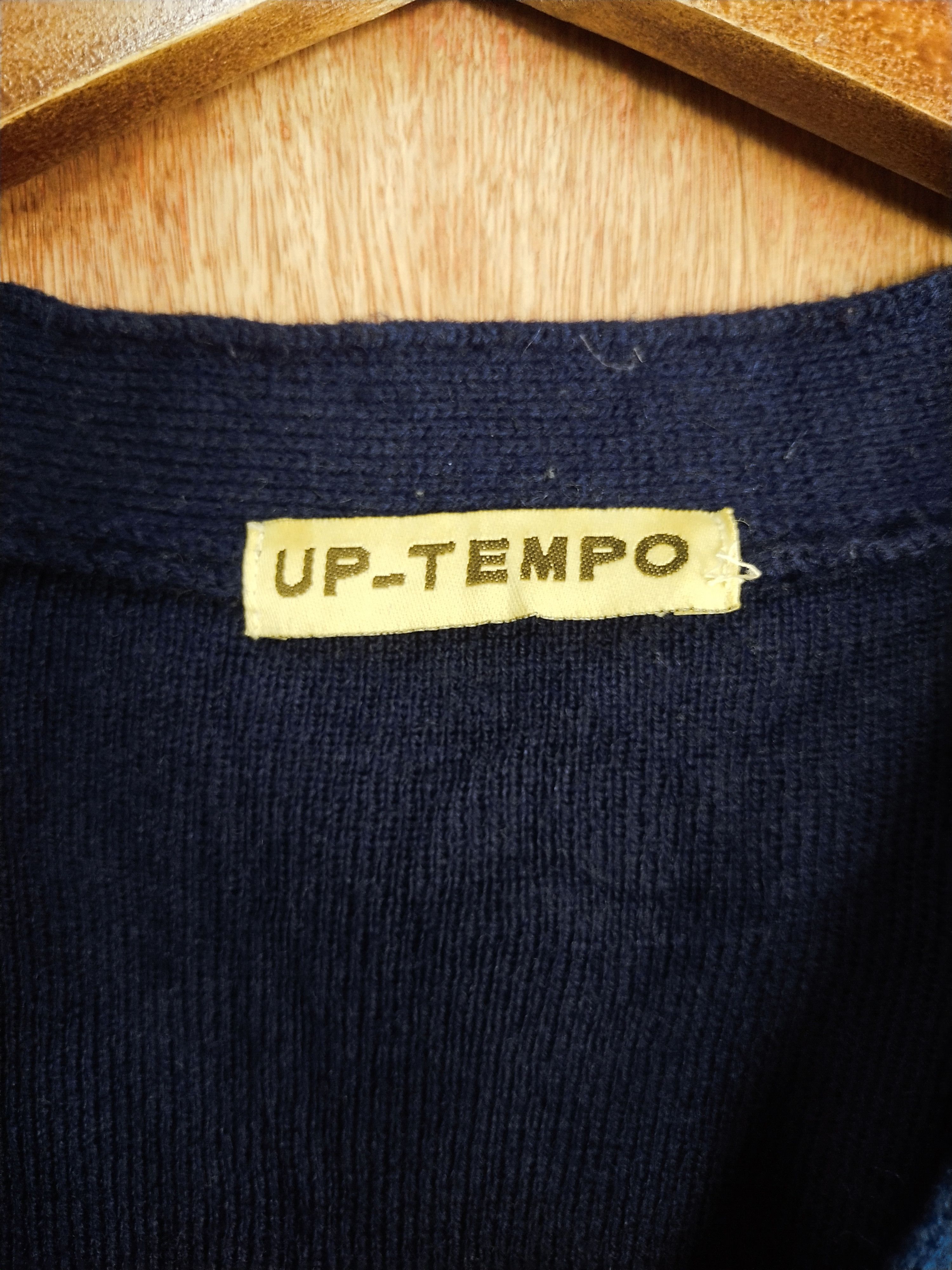 Vintage Up-Tempo Dark Blue japan knitwear Cardigan #S228 Size US M / EU 48-50 / 2 - 6 Thumbnail