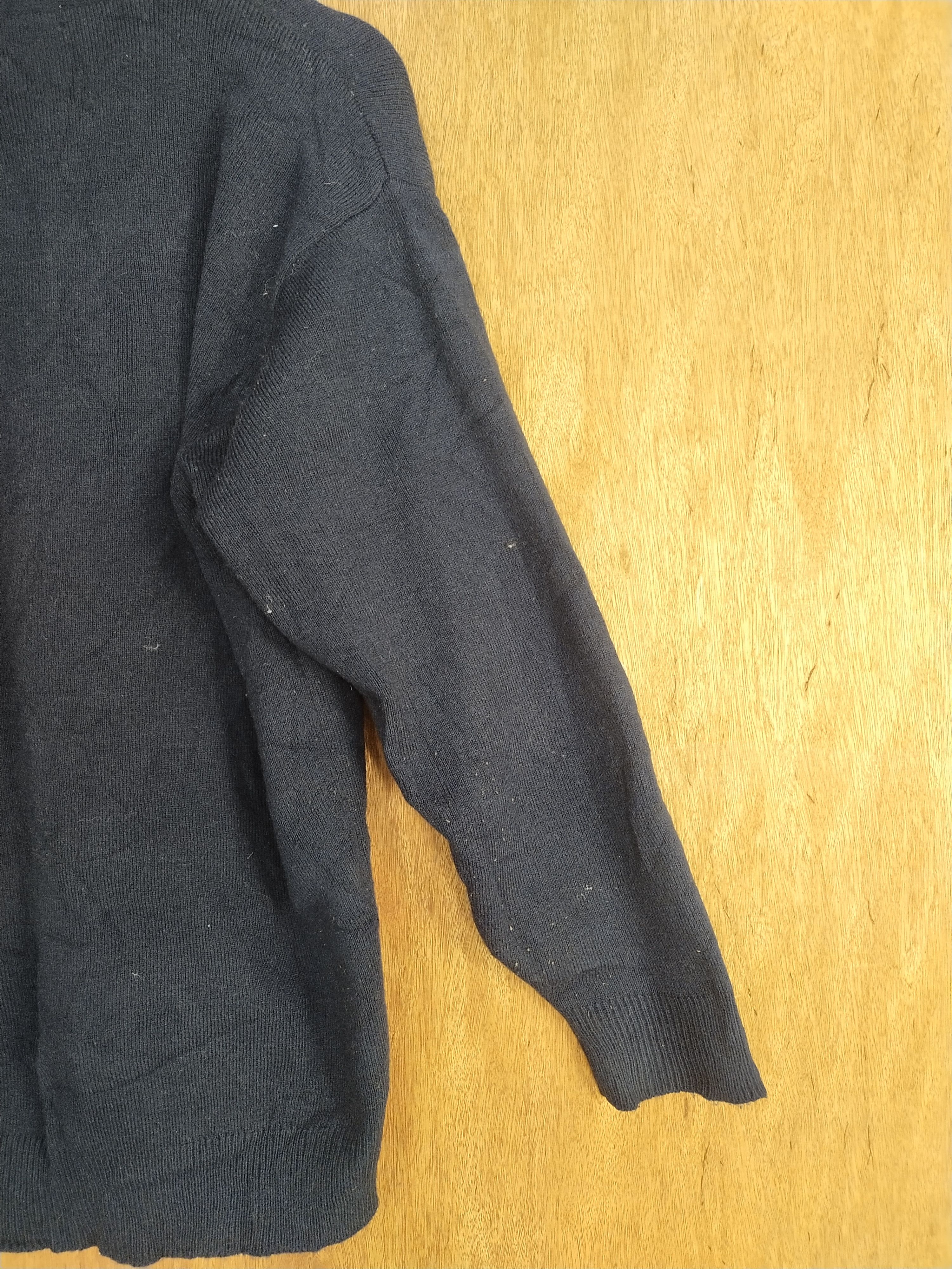 Vintage Up-Tempo Dark Blue japan knitwear Cardigan #S228 Size US M / EU 48-50 / 2 - 10 Thumbnail
