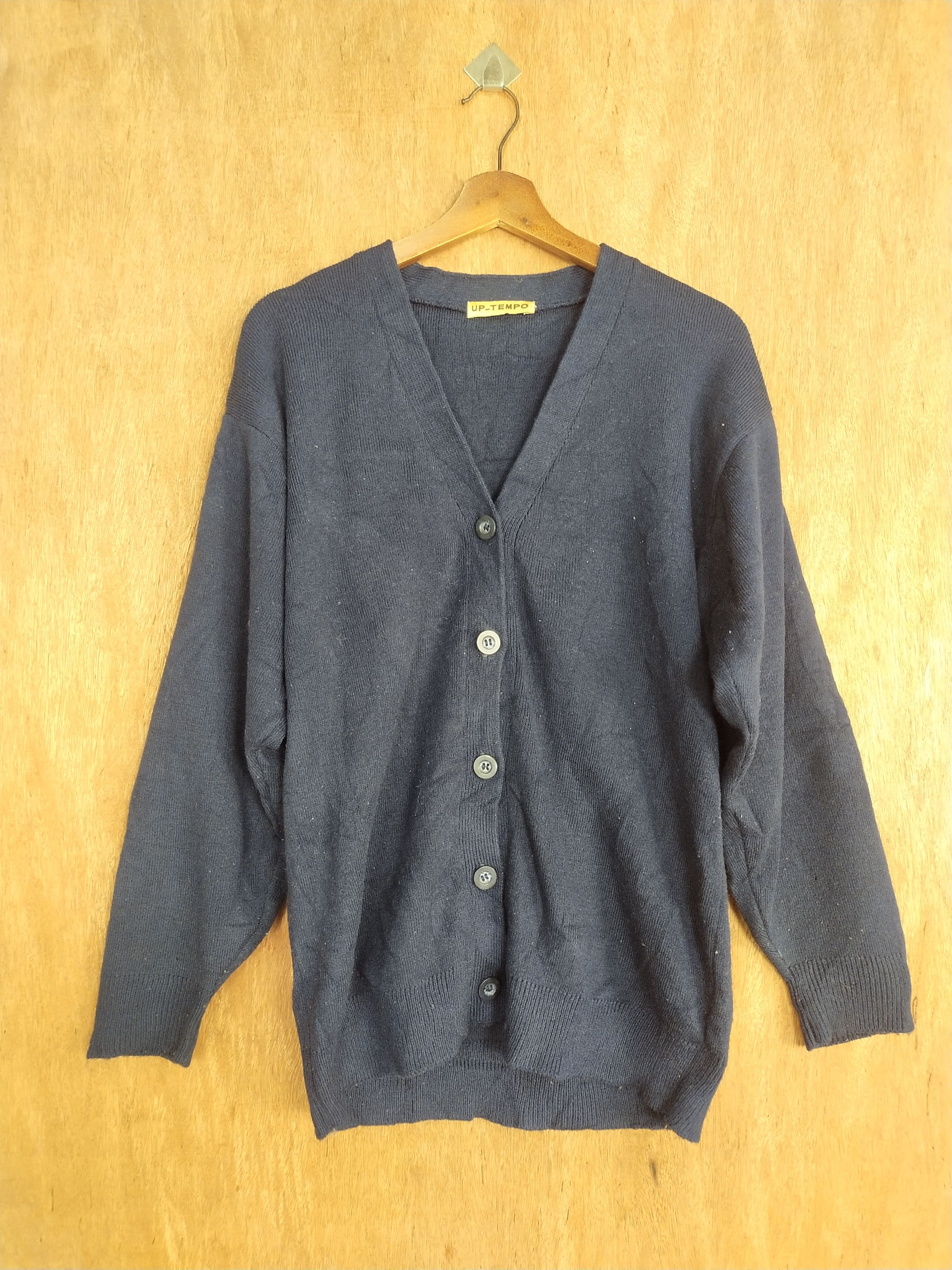 Cardigan Homespun Knitwear Japanese Brand Up Tempo Dark Blue japan knitwear Cardigan S228 Grailed