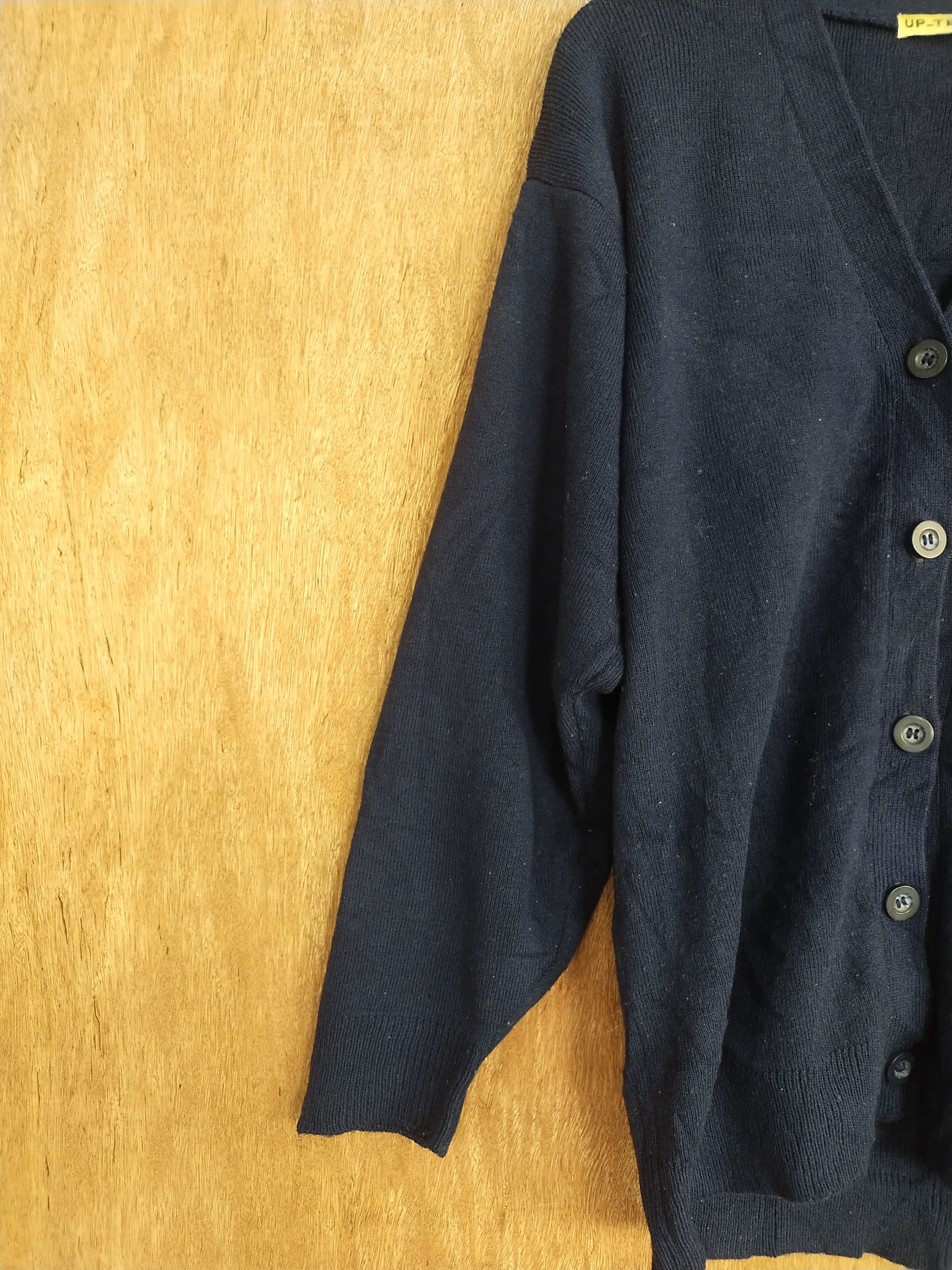 Vintage Up-Tempo Dark Blue japan knitwear Cardigan #S228 Size US M / EU 48-50 / 2 - 4 Thumbnail