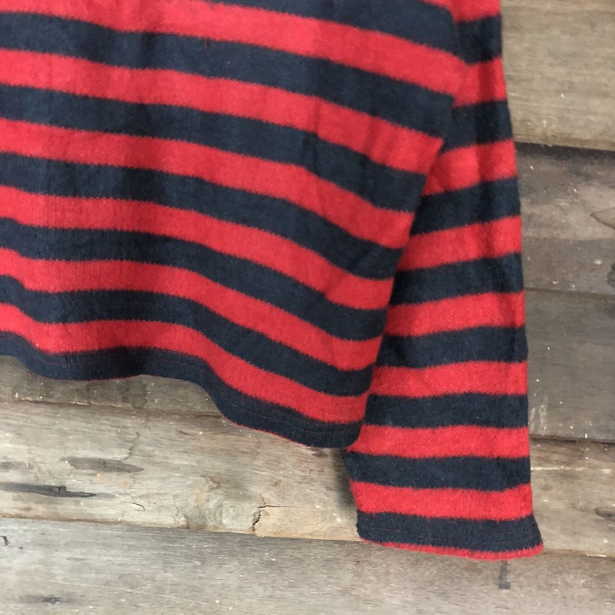 Japanese Brand DL Livre Claire Stripe Red like cobain Knitwear #6879 Size L / US 10 / IT 46 - 5 Thumbnail