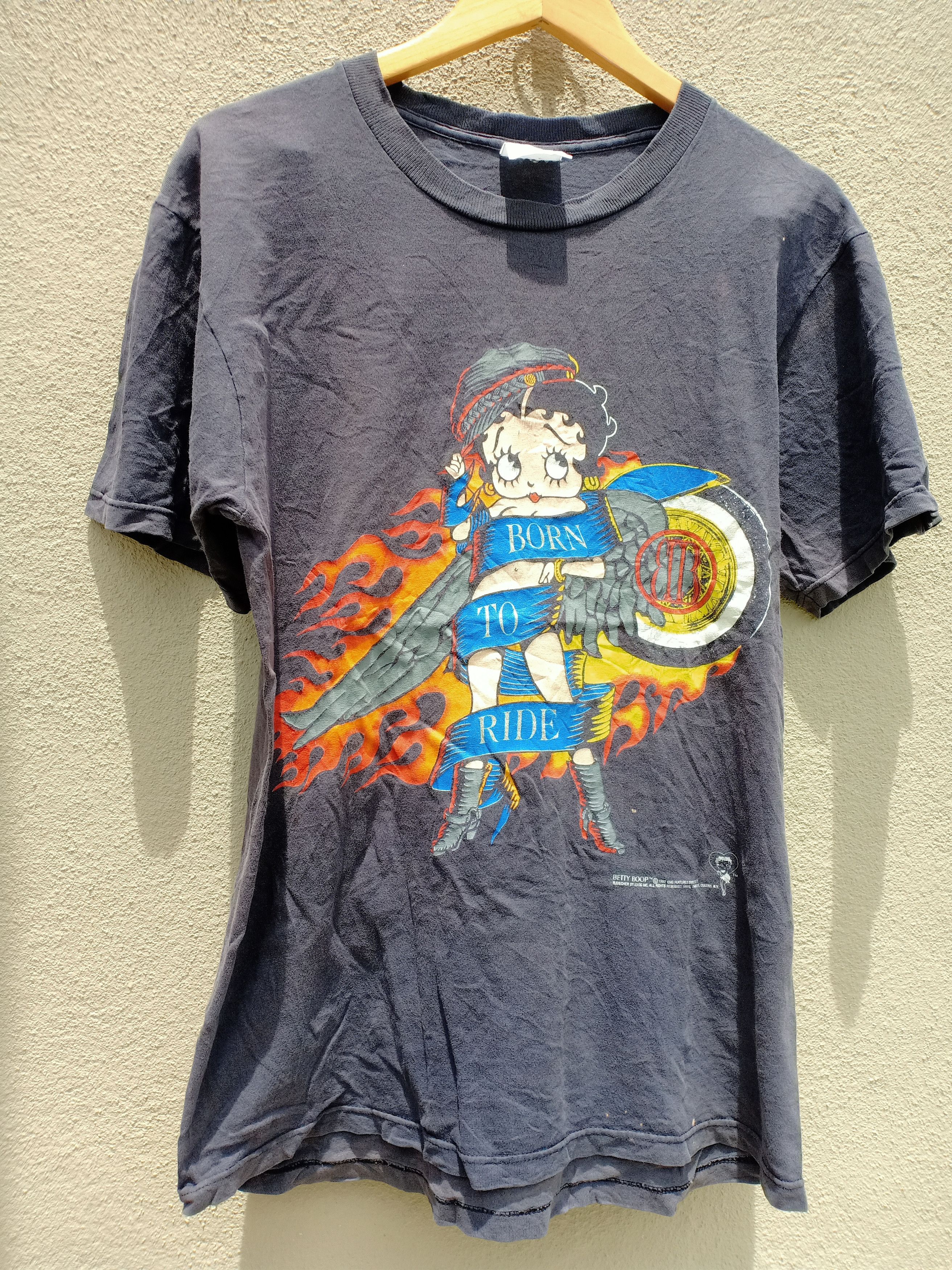 Vintage Betty Boop Born To Ride shirt 1992