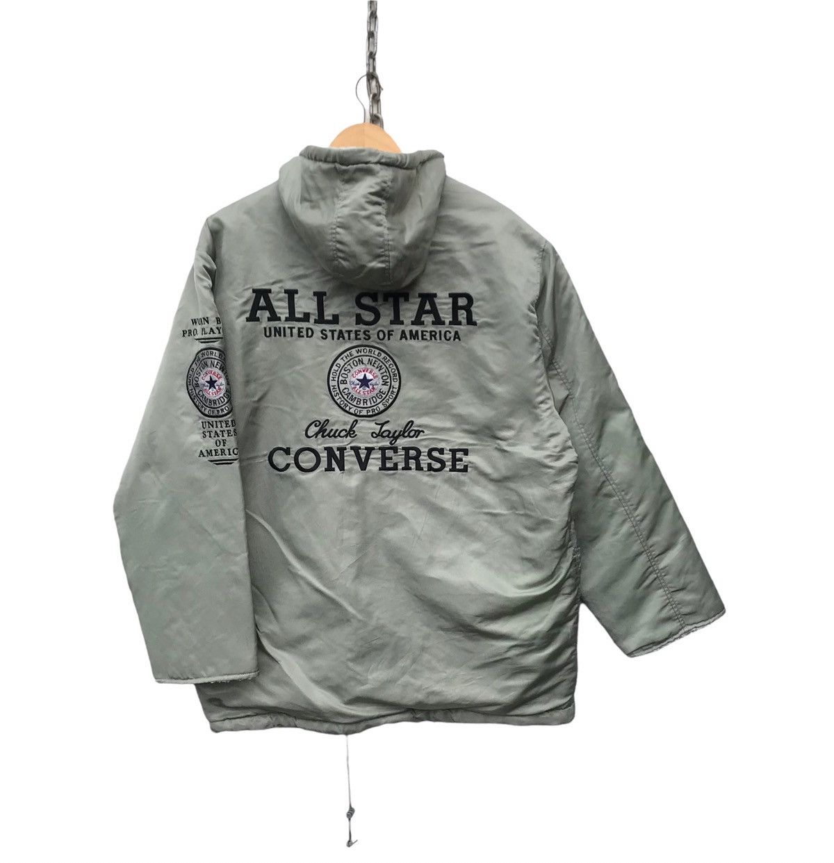 Converse Converse Bombers Sherpa Lining Hoodie Big Logo Jacket Size US L / EU 52-54 / 3 - 1 Thumbnail