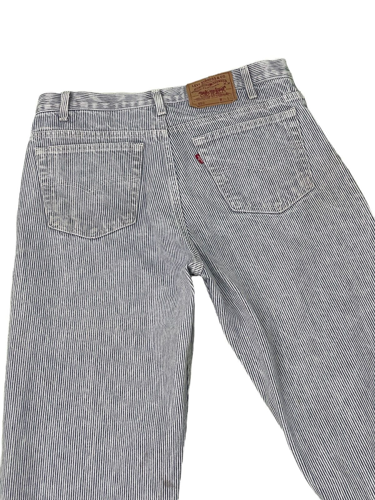 Levi's Rare 80s Levi’s 550 Hickory Tapered Made in USA 11🟦 Size US 35 - 1 Thumbnail