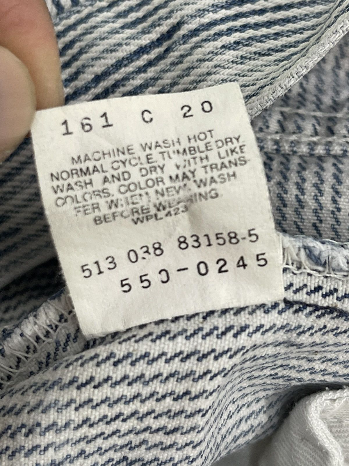Levi's Rare 80s Levi’s 550 Hickory Tapered Made in USA 11🟦 Size US 35 - 21 Thumbnail