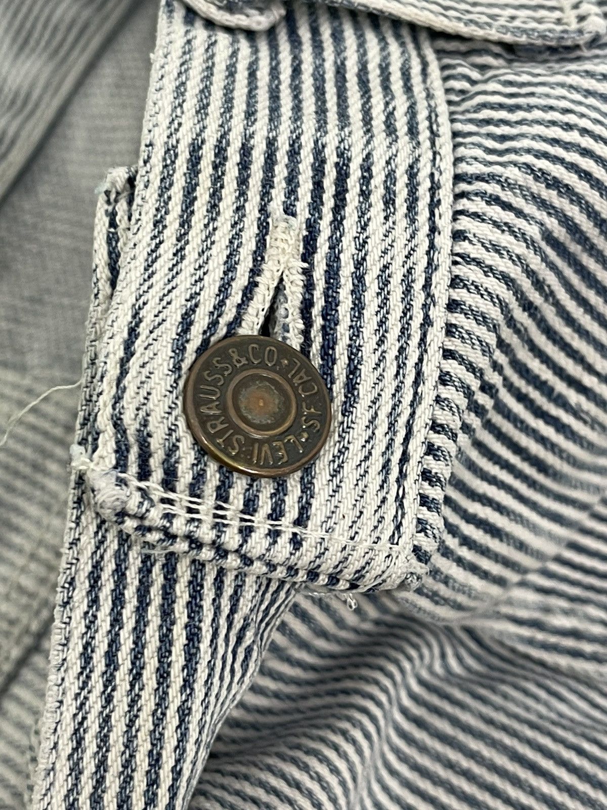 Levi's Rare 80s Levi’s 550 Hickory Tapered Made in USA 11🟦 Size US 35 - 19 Thumbnail