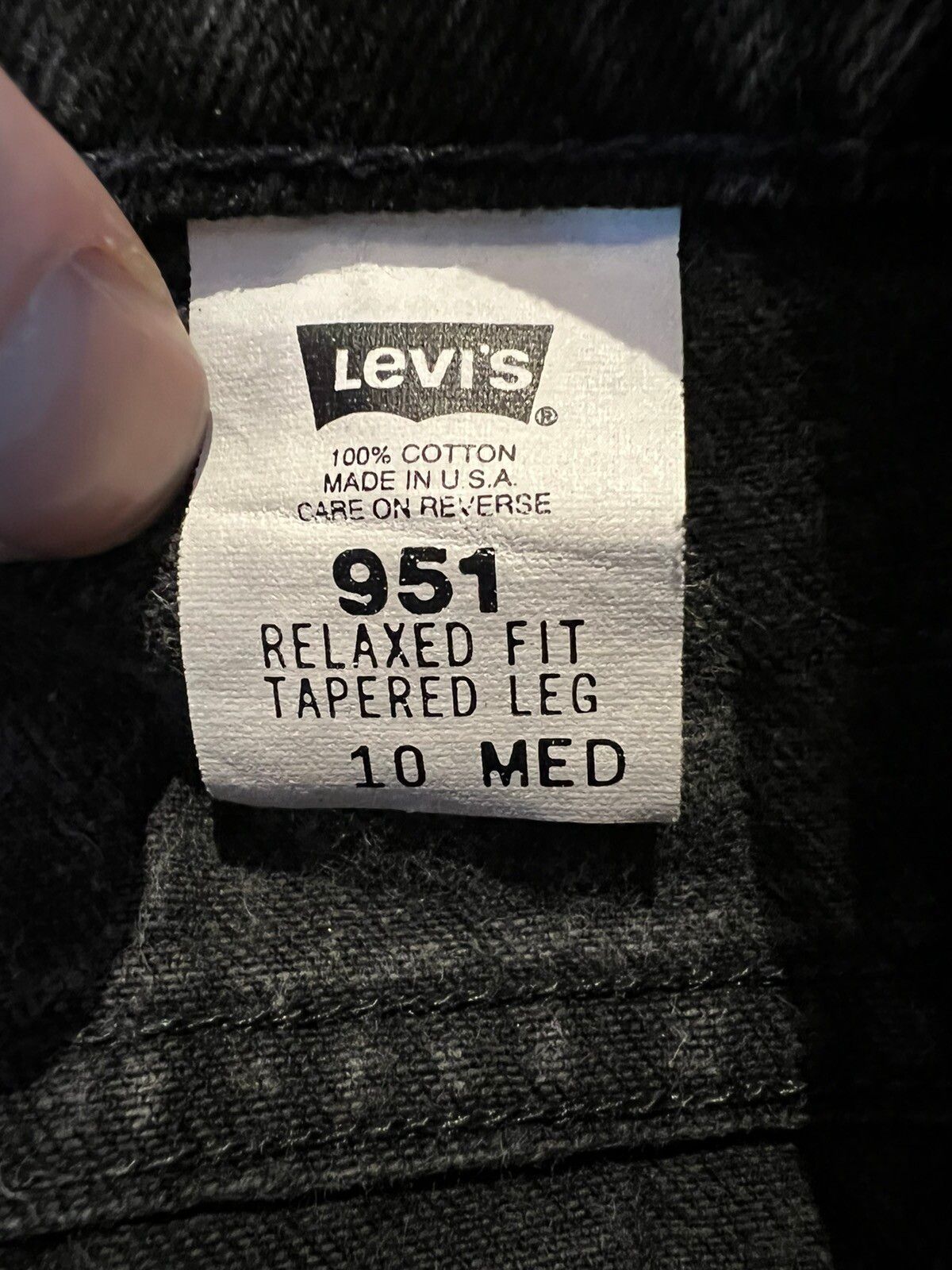 Vintage Vintage Levi’s 951 Black Denim Jeans Made in USA Size US 29 - 7 Preview