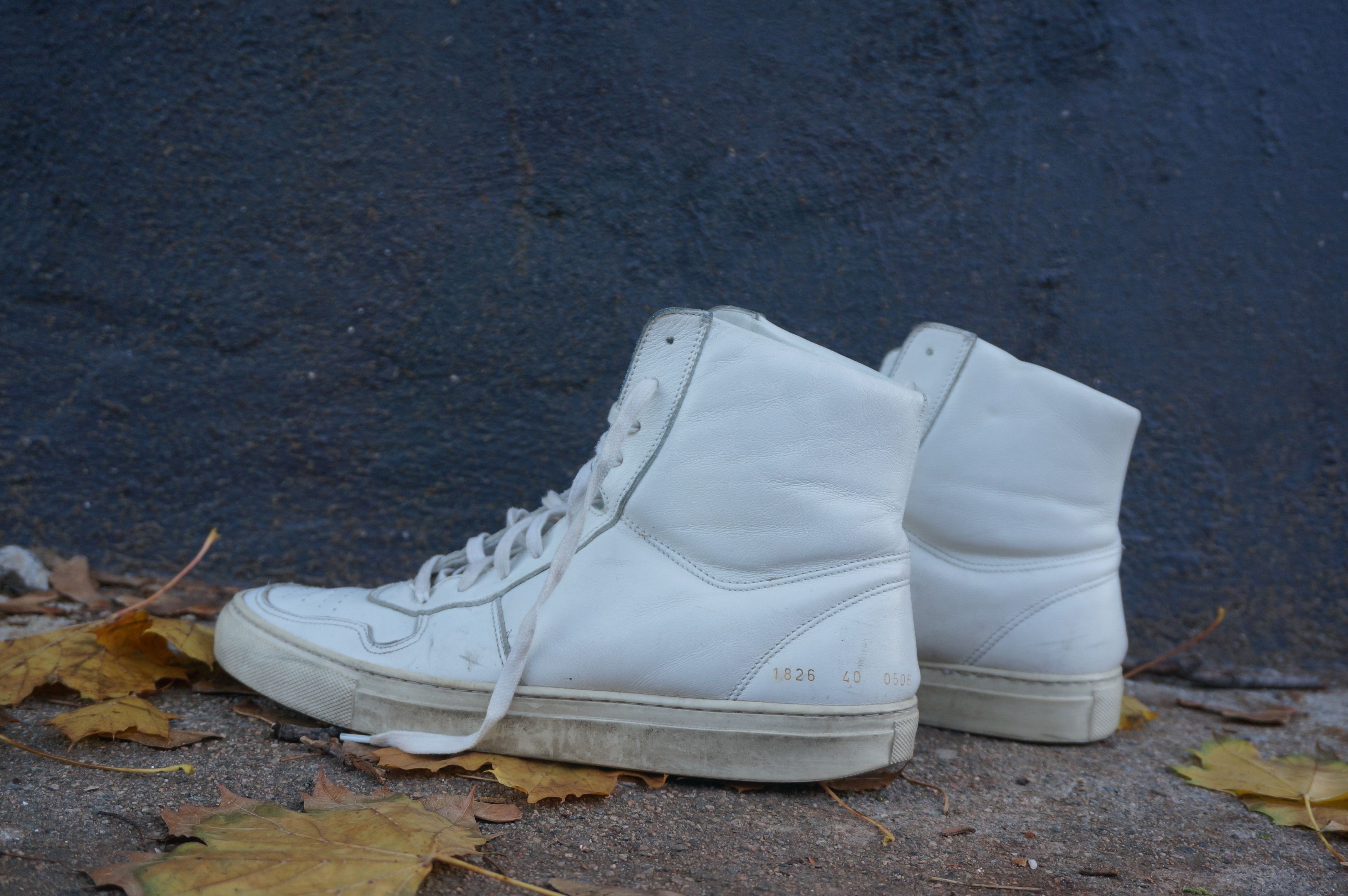 B-Ball hi white leather