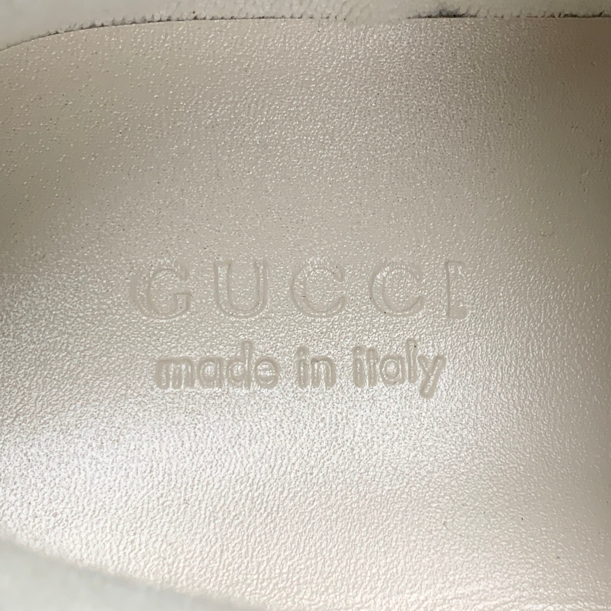 Gucci Off White Green Distressed Leather Crystal Screener Sneakers Size US 14 / EU 47 - 12 Thumbnail