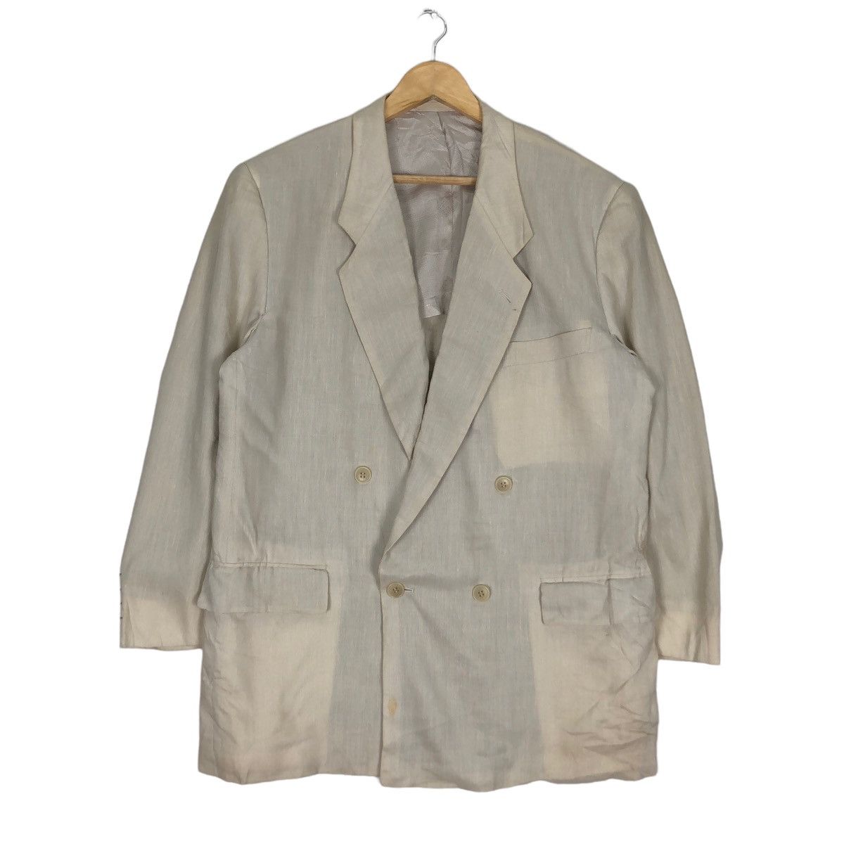 Vintage CHRISTIAN DIOR Blazer Coat Cream Colour Large Size