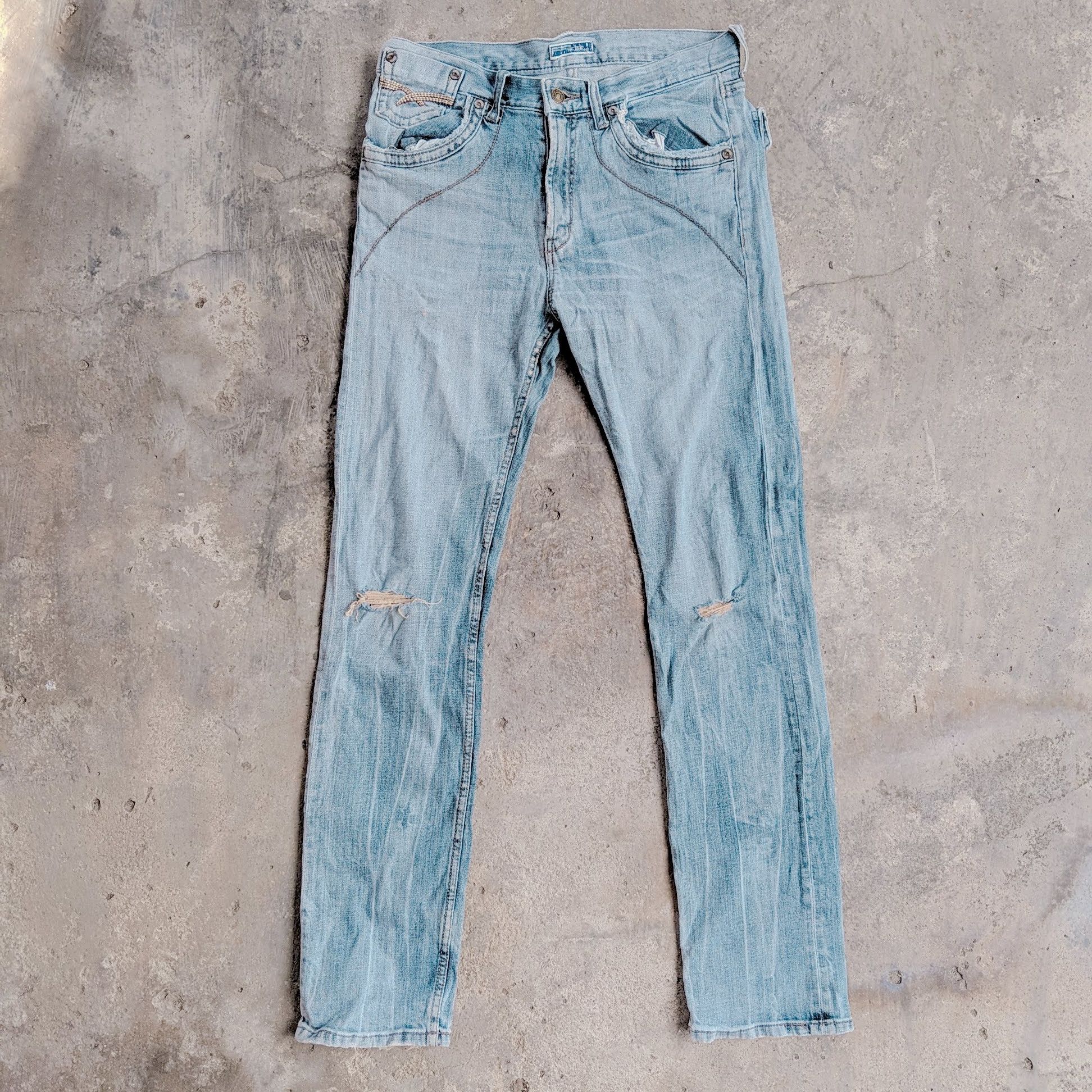 Japanese Brand × Jean × Vintage Vintage VILLAND Faded Distressed Jean Denim Pants W32 Size US 32 / EU 48 - 2 Thumbnail