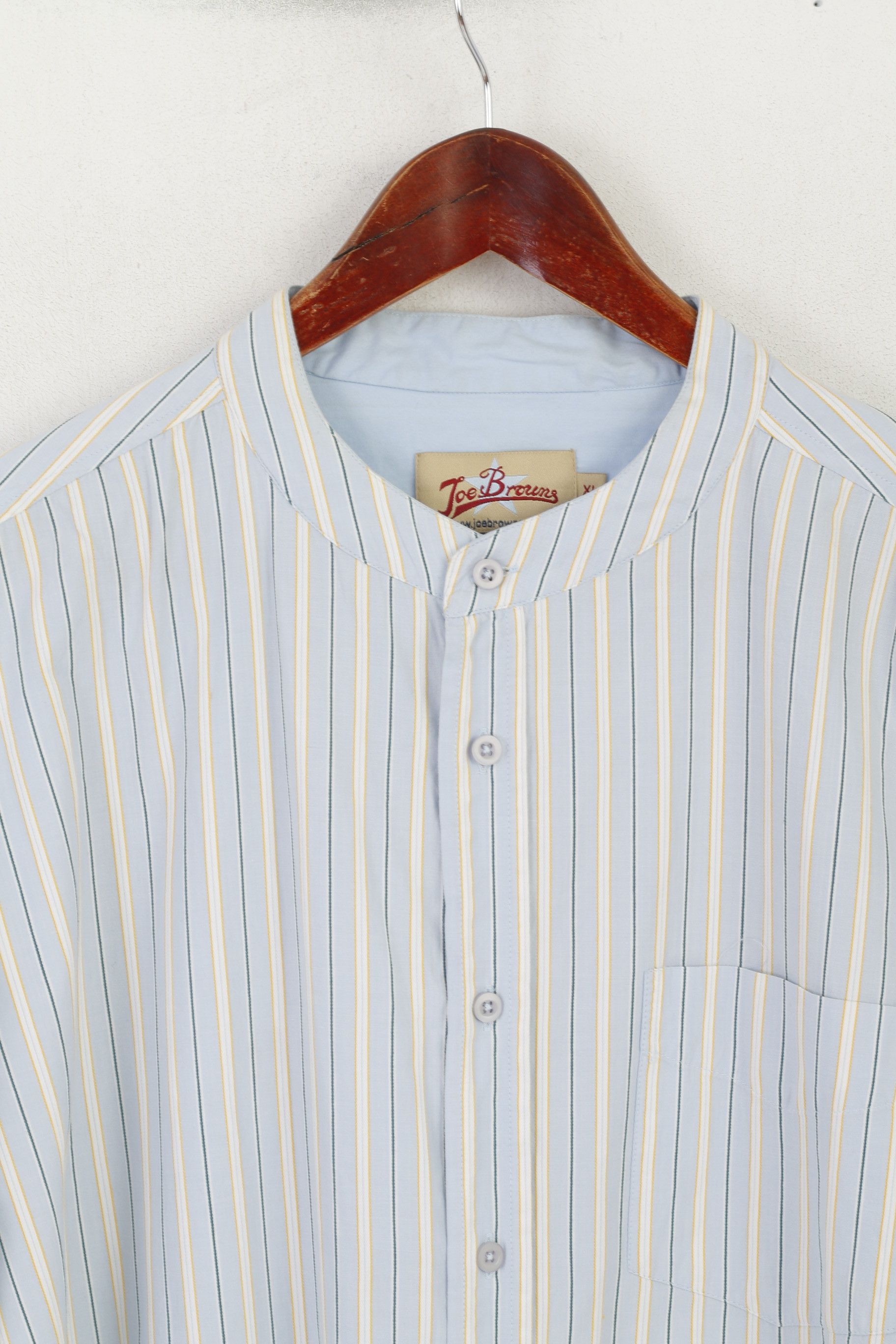 Vintage Joe Browns Men XL Casual Shirt Blue Cotton Striped 6797 Size US XL / EU 56 / 4 - 2 Thumbnail