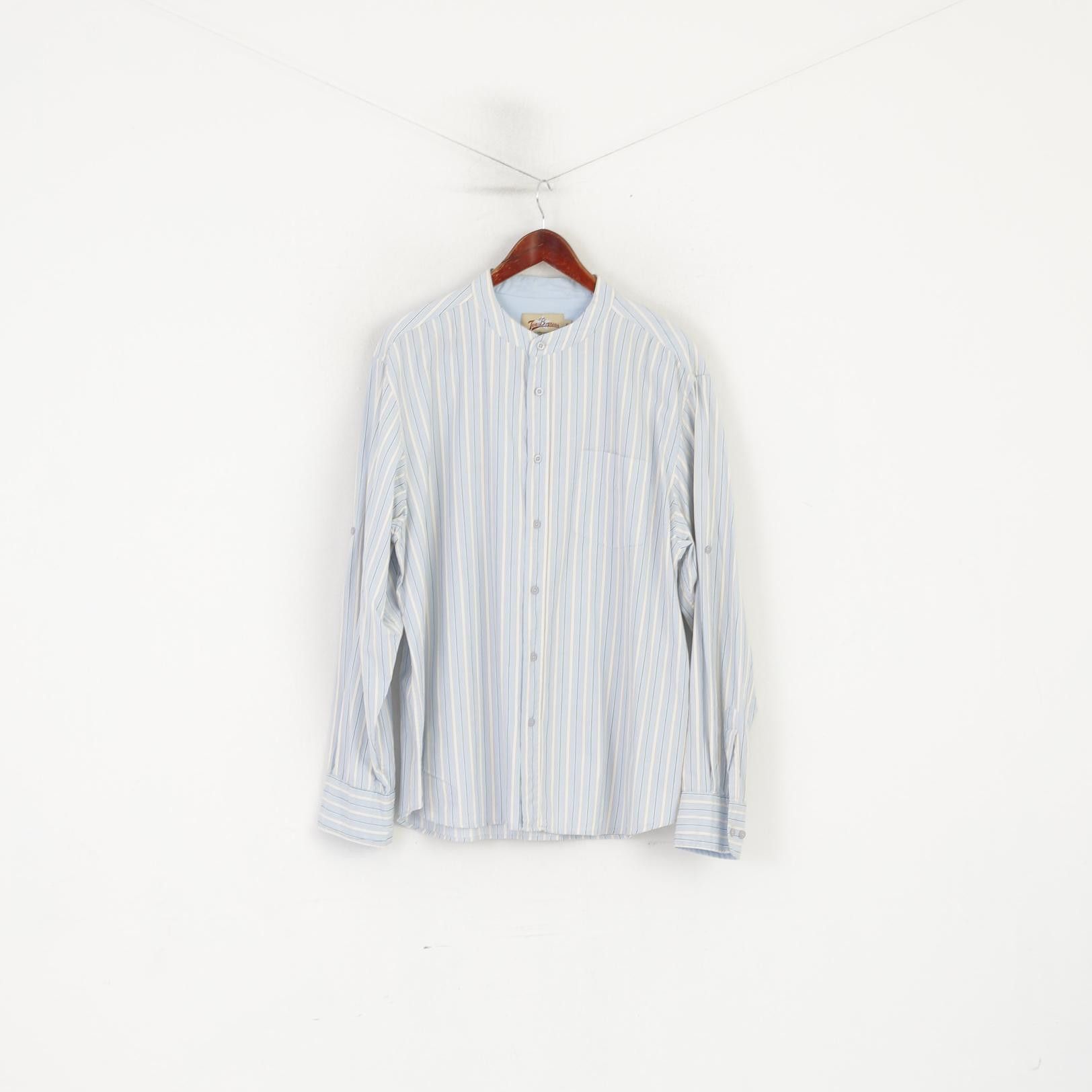 Vintage Joe Browns Men XL Casual Shirt Blue Cotton Striped 6797 Size US XL / EU 56 / 4 - 1 Thumbnail