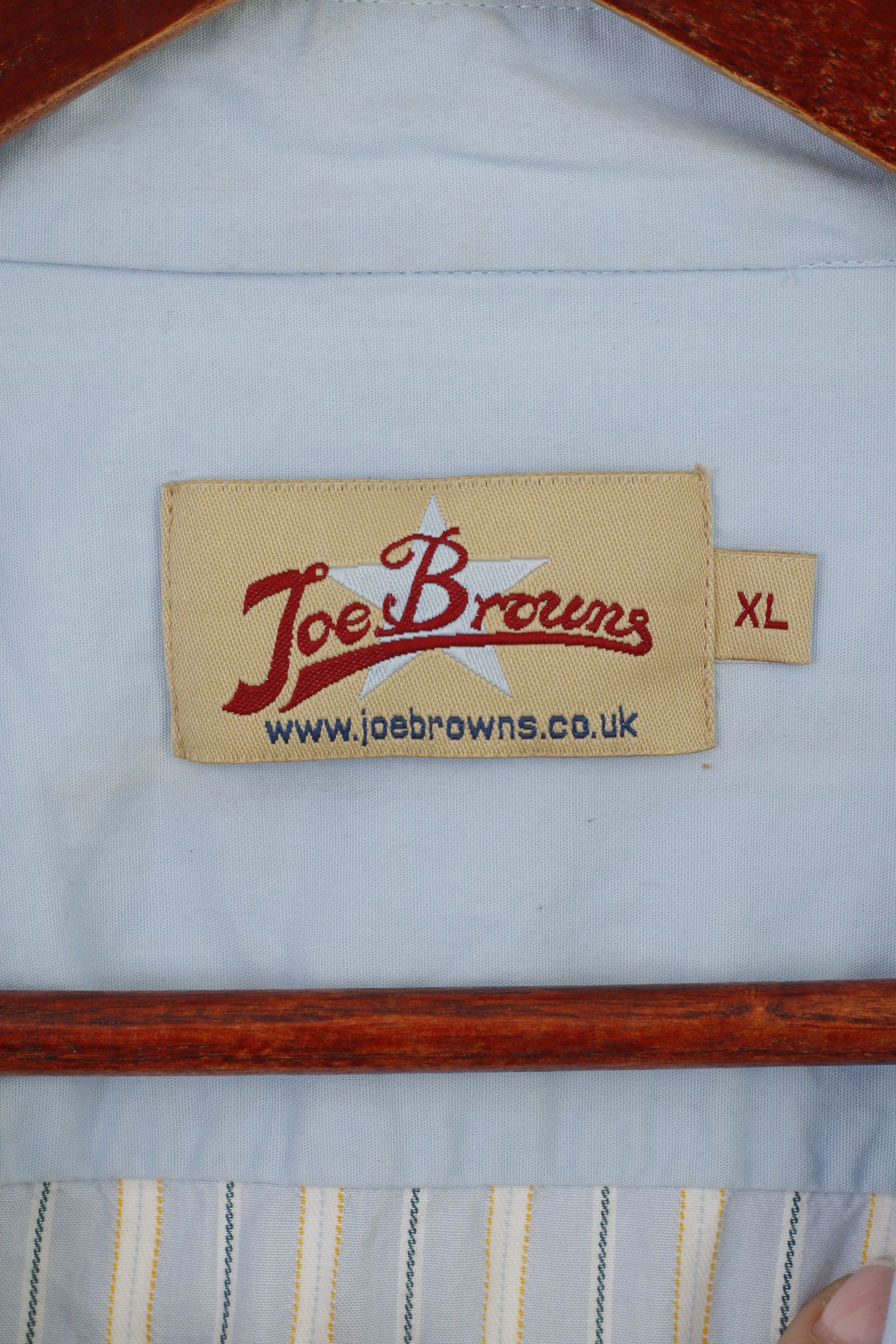Vintage Joe Browns Men XL Casual Shirt Blue Cotton Striped 6797 Size US XL / EU 56 / 4 - 4 Thumbnail