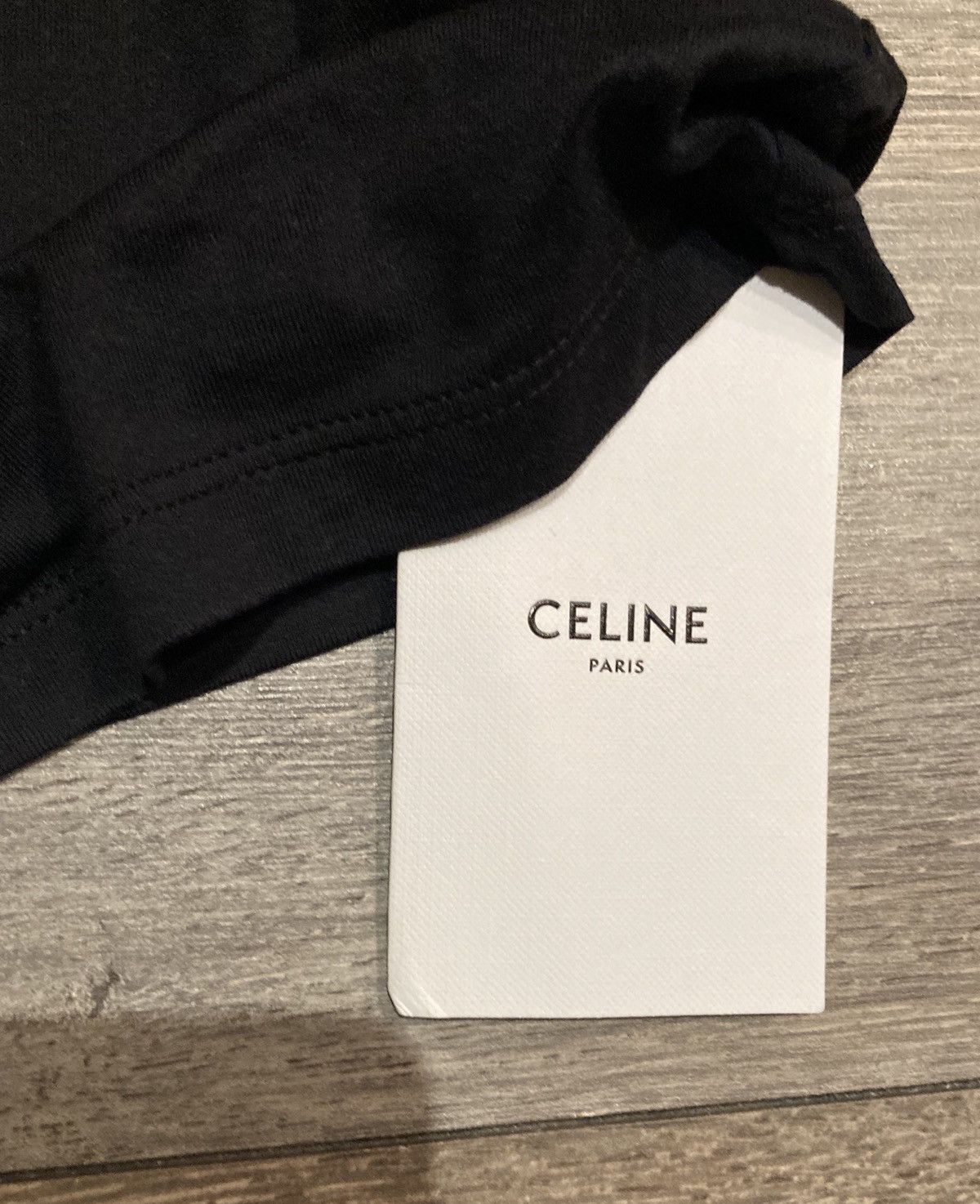 Celine Brand New Celine Studded Logo Black T Shirt Size XL