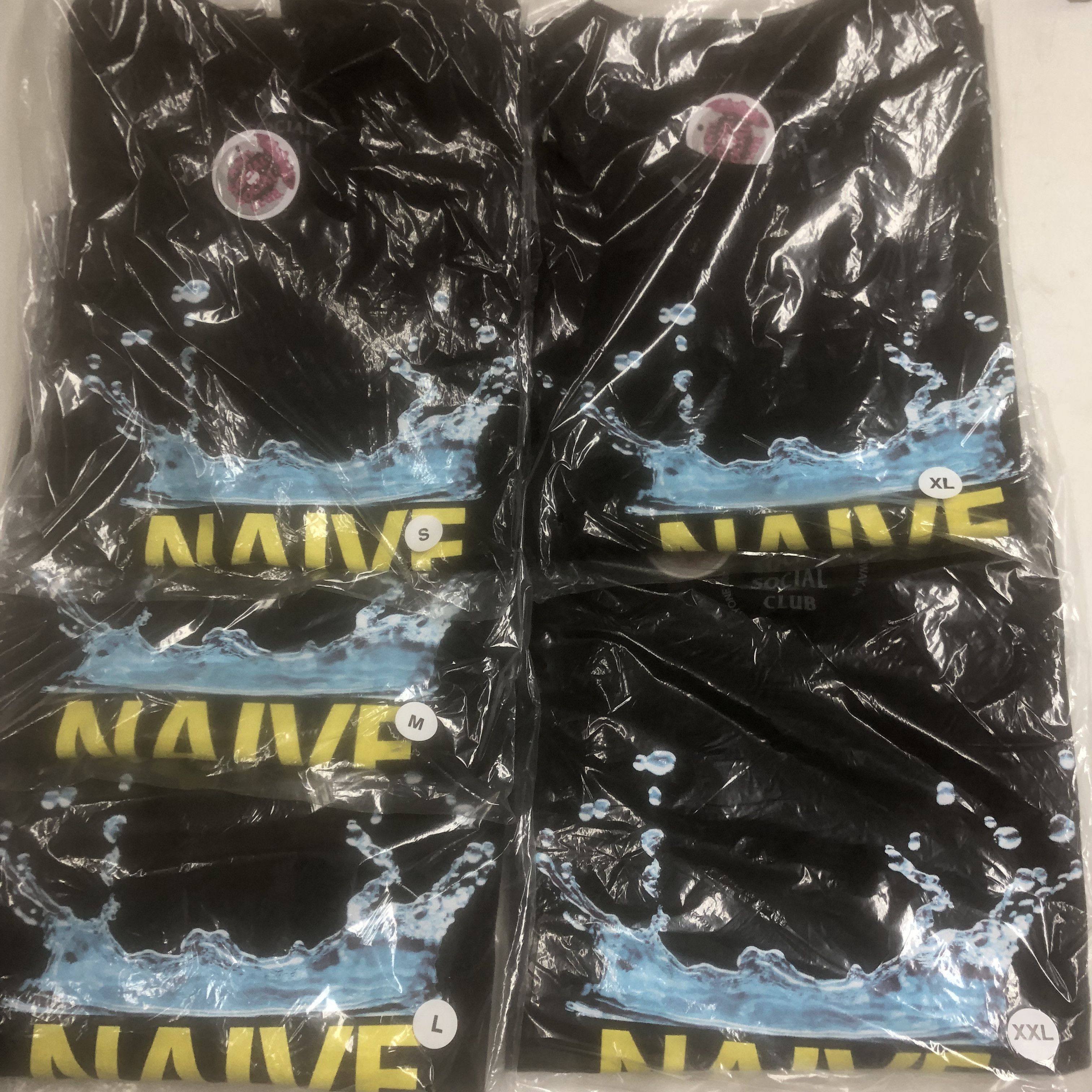 DS SS22 ASSC Naive A Drop In The Bucket Black Tee BAPE KITH