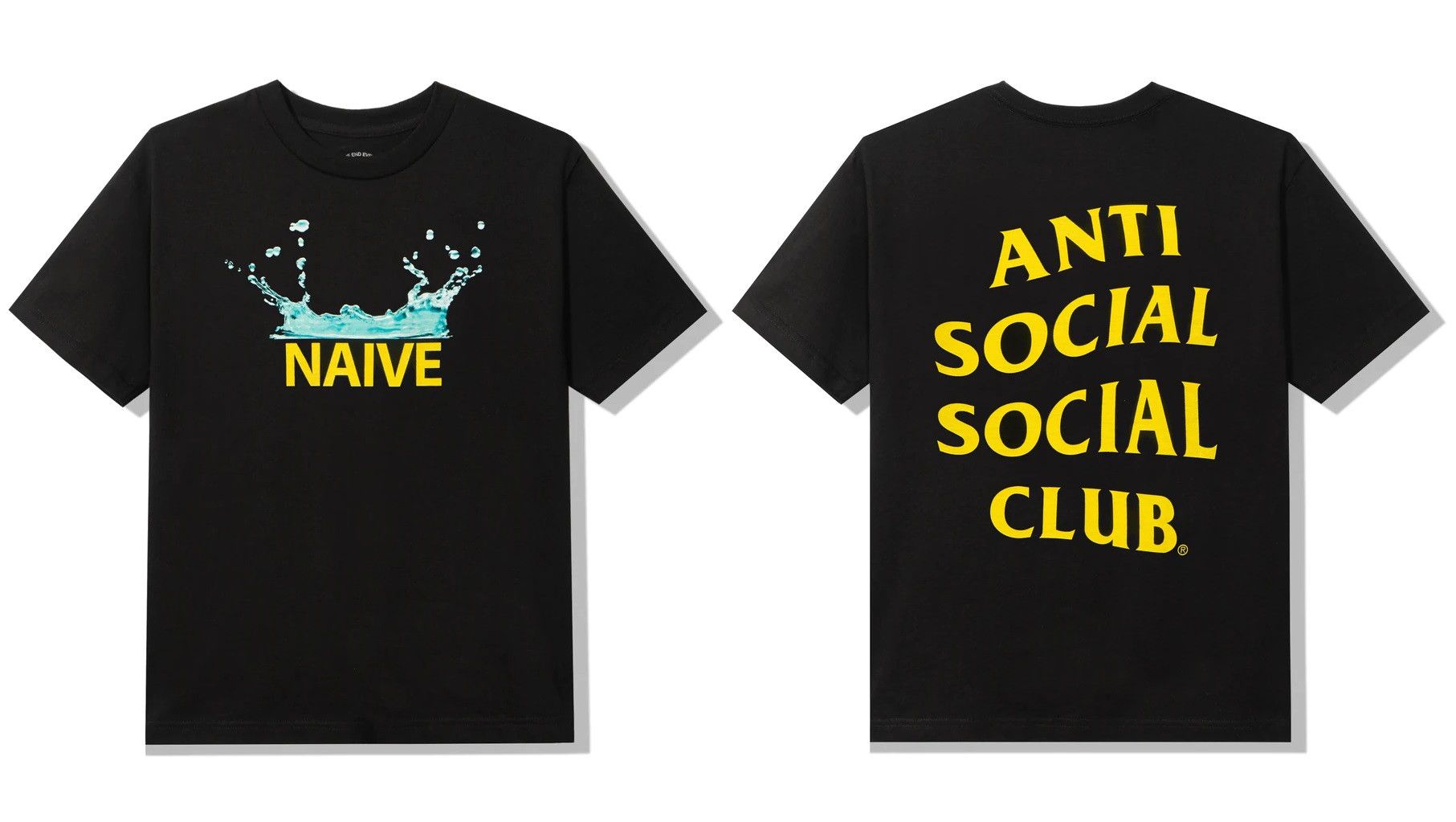 DS SS22 ASSC Naive A Drop In The Bucket Black Tee BAPE KITH