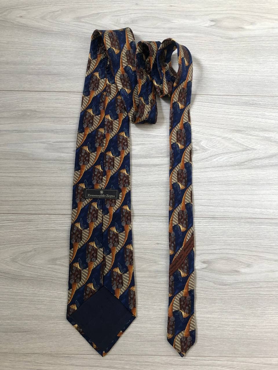 Ermenegildo Zegna Vintage Ermenegido Zegna Tie 90s StreetWear Y2K Casual Style Size ONE SIZE - 1 Thumbnail