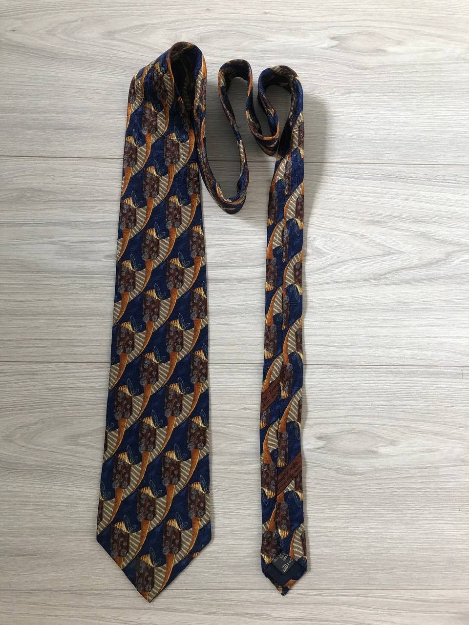 Ermenegildo Zegna Vintage Ermenegido Zegna Tie 90s StreetWear Y2K Casual Style Size ONE SIZE - 4 Thumbnail