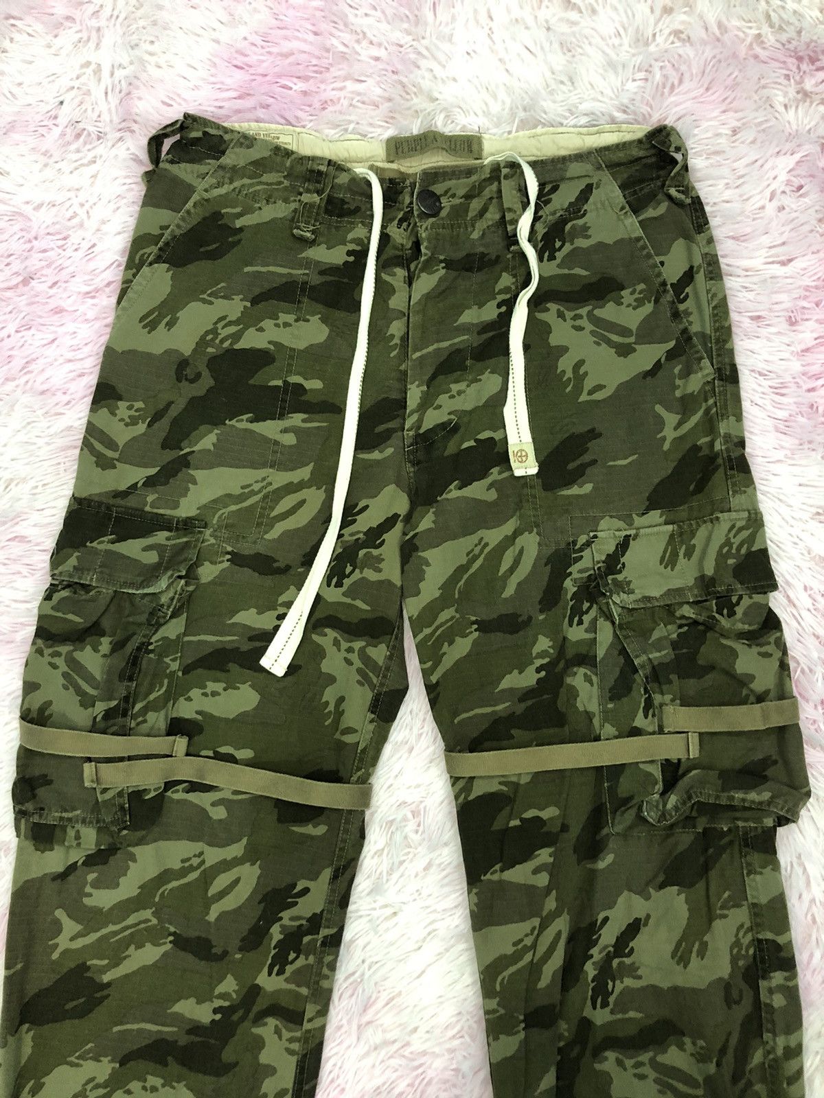 📮FREE SHIPPING📮Rare Purple&Yellow Camo Bondage Cargo Pants
