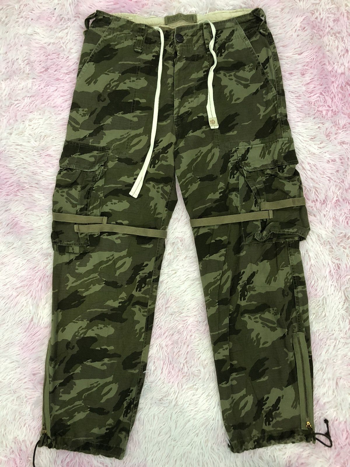 📮FREE SHIPPING📮Rare Purple&Yellow Camo Bondage Cargo Pants